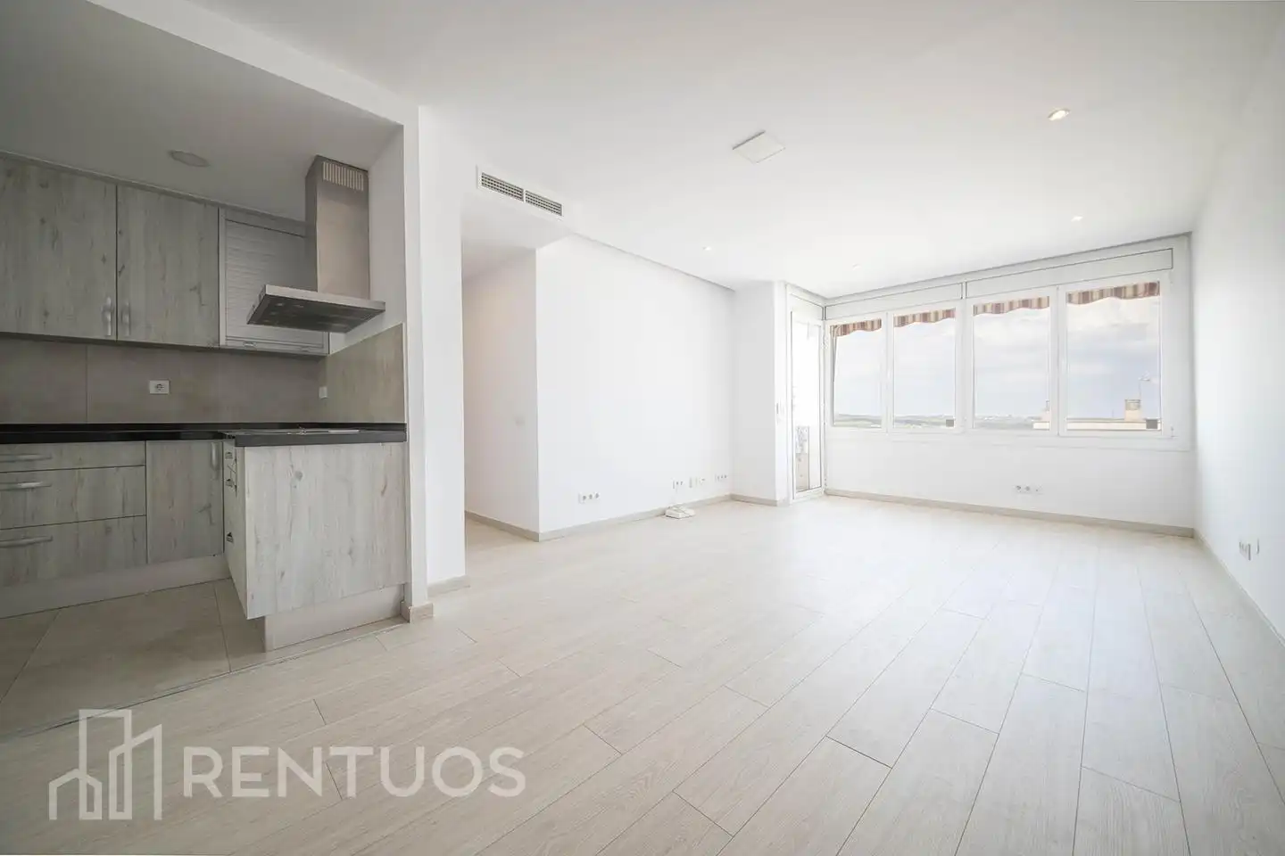 Wohnzimmer von Wohnung zur Miete in Sabadell mit Klimaanlage, Parkett und Terrasse