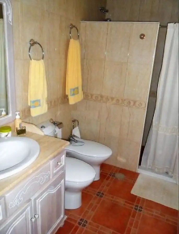 Badezimmer von Haus oder Chalet zur Miete in Orihuela mit Klimaanlage, Heizung und Privatgarten
