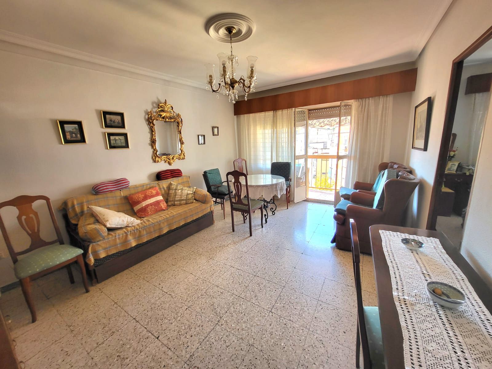 Living room of Flat for sale in Cáceres Capital  with Terrace and Furnished