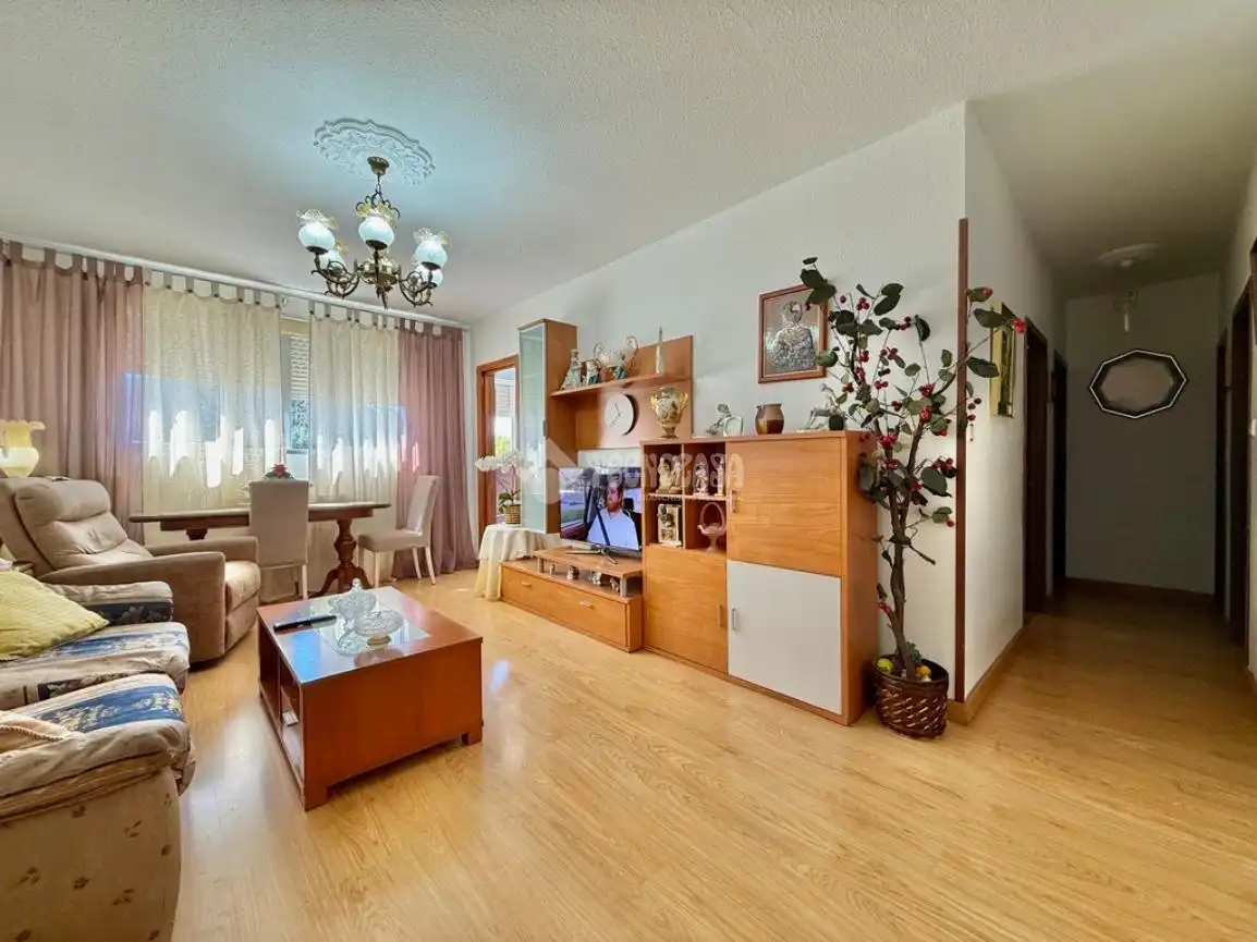 Sala d'estar de Pis en venda en Alcalá de Henares amb Parquet i Terrassa