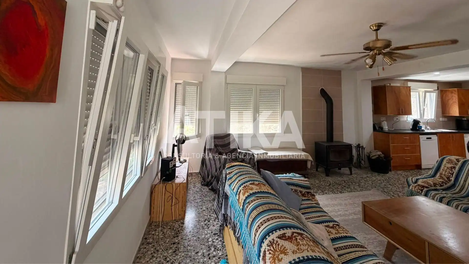 Sala de estar de Casa o chalet en venta en Bocairent con Calefacción, Jardín privado y Terraza