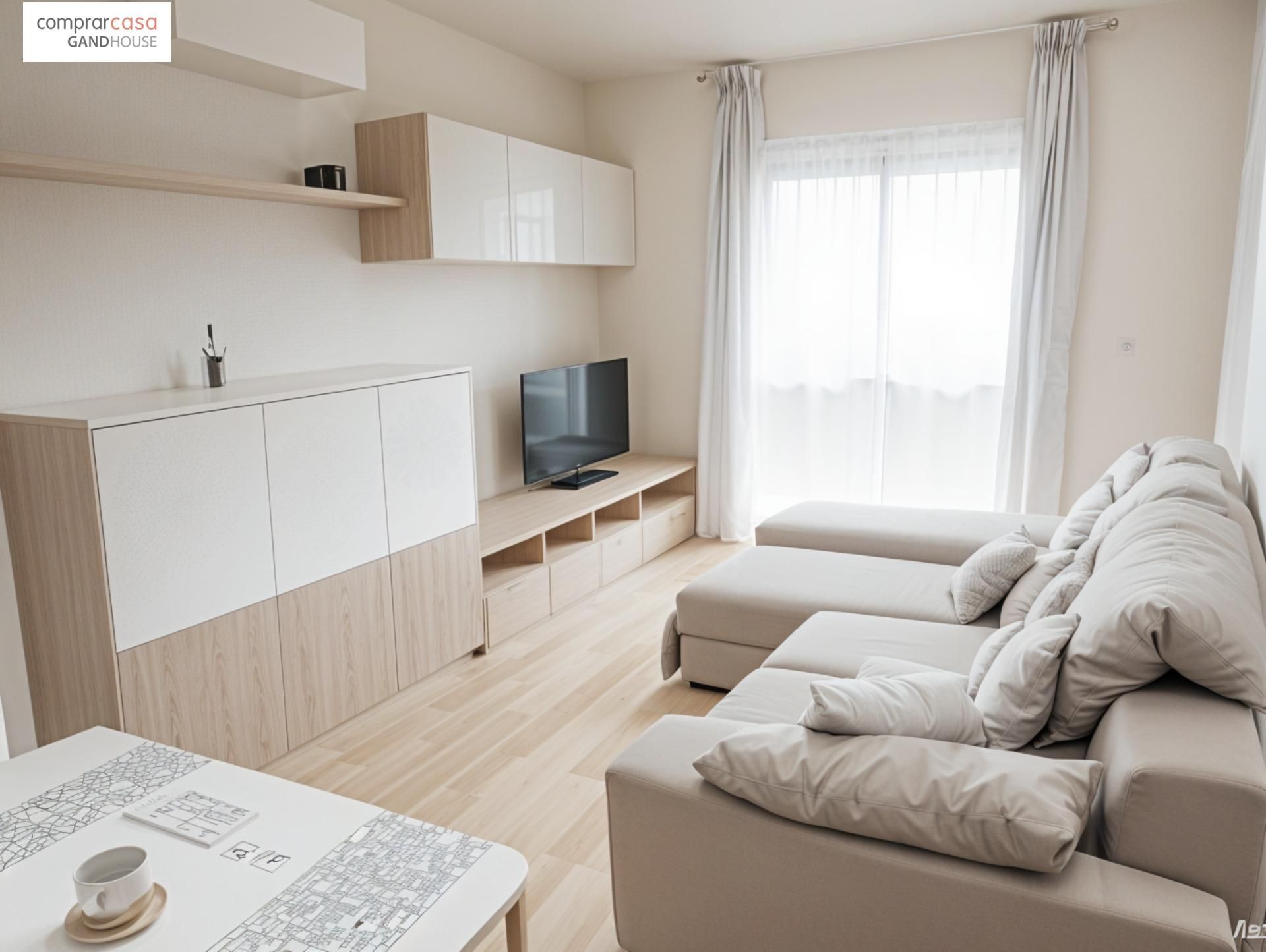 Living room of Flat for sale in Badalona  with Heating, Parquet flooring and Alarm