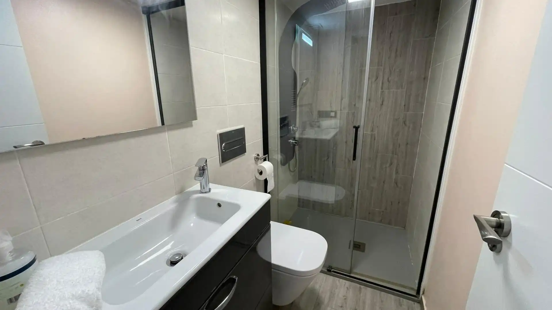 Baño de Apartamento en venta en Calpe / Calp con Aire acondicionado, Calefacción y Jardín privado