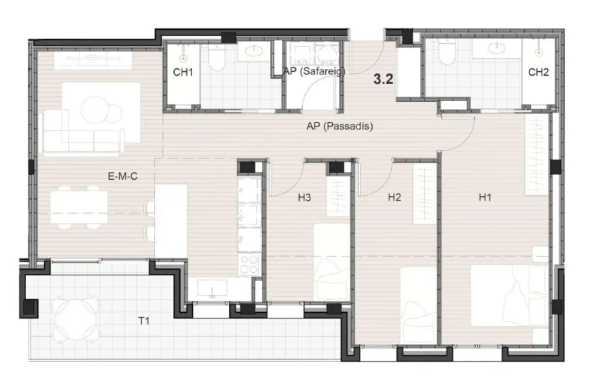 Piso en venta en Igualada con Calefacción, Terraza y Balcón