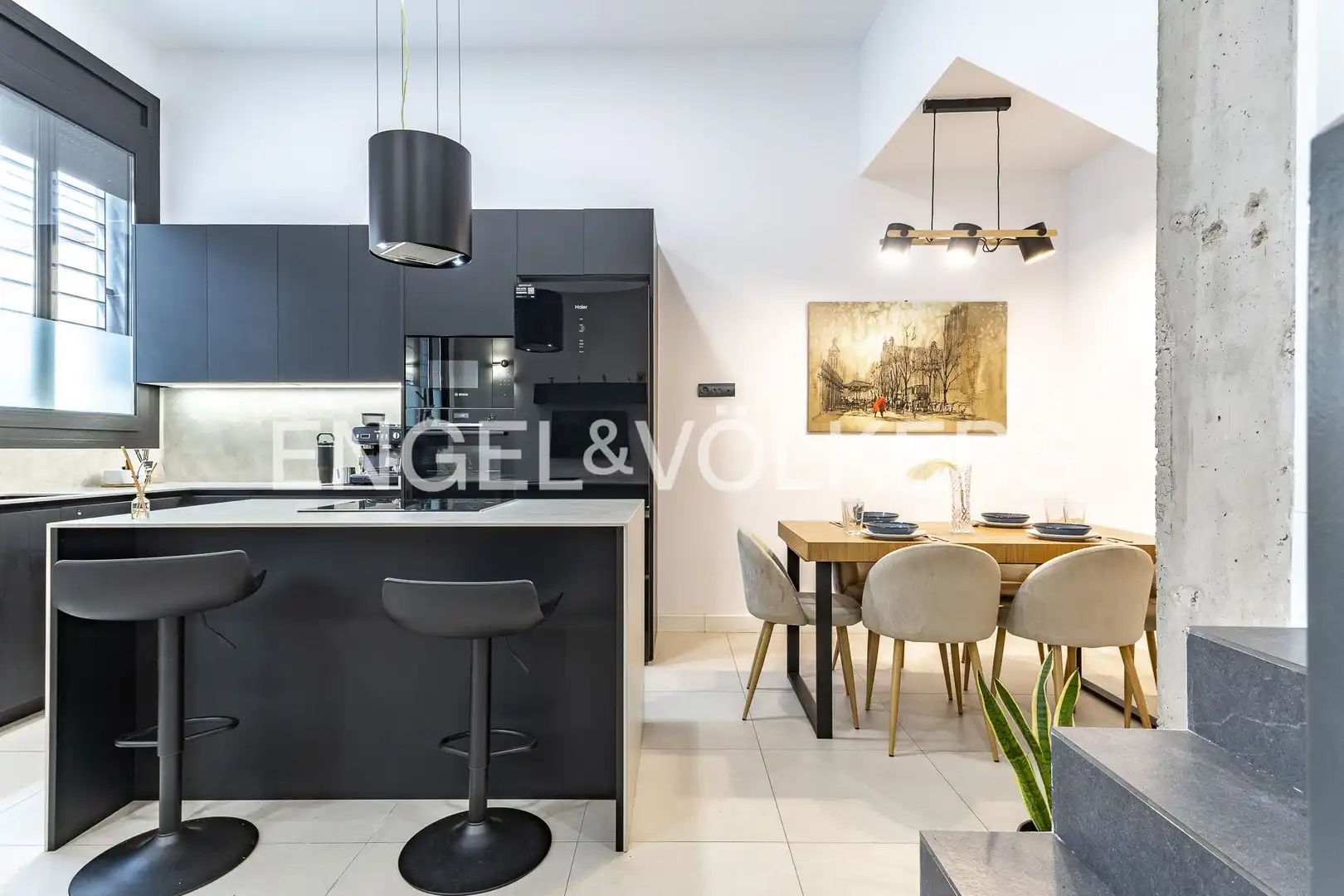 Cocina de Casa adosada en venta en Badalona con Aire acondicionado, Calefacción y Terraza