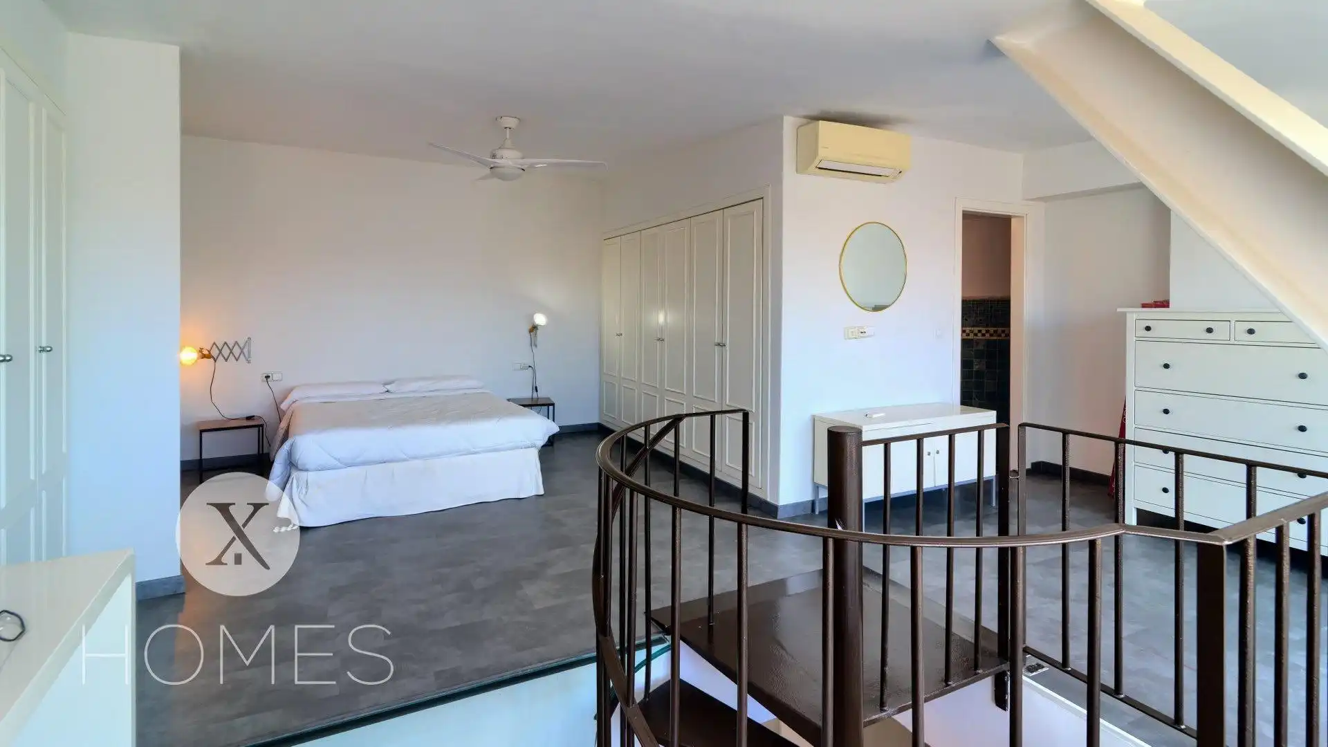 Schlafzimmer von Maisonette zur Miete in Valencia mit Klimaanlage, Heizung und Möbliert