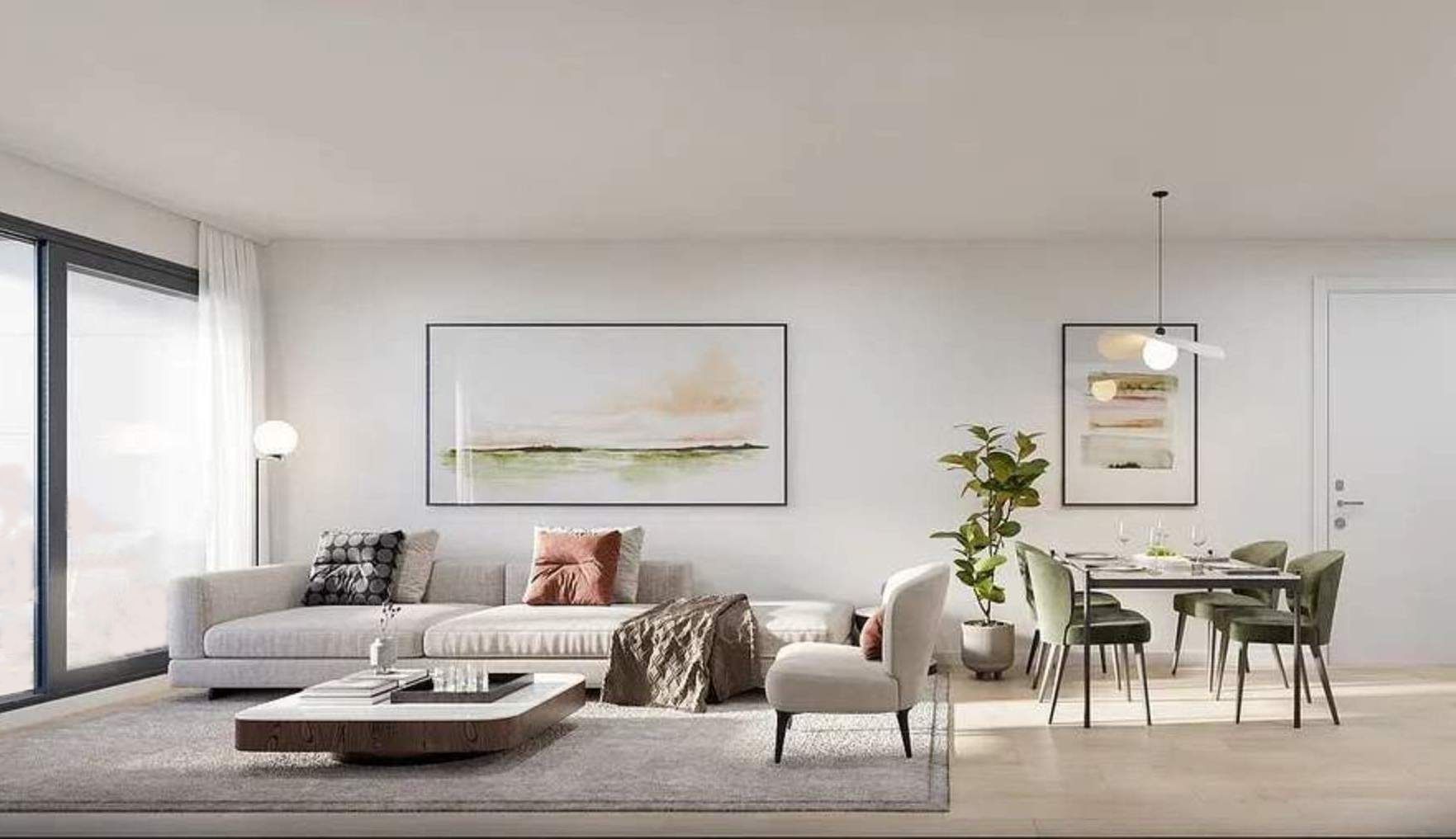 Living room of Flat for sale in Pontevedra Capital   with Heating, Parquet flooring and Storage room