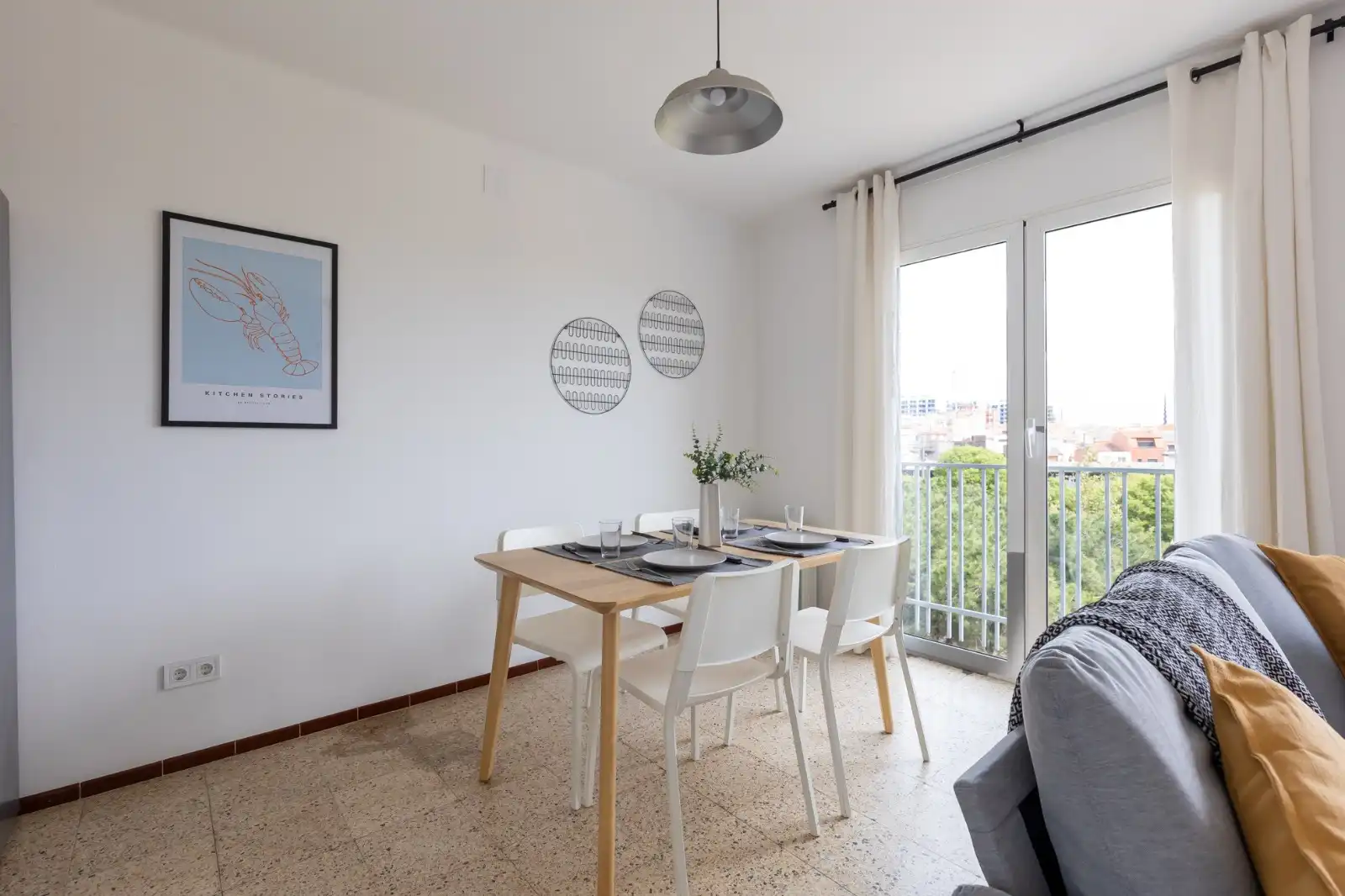 Dining room of Flat for rent in Terrassa  with Furnished, Oven and Washing machine