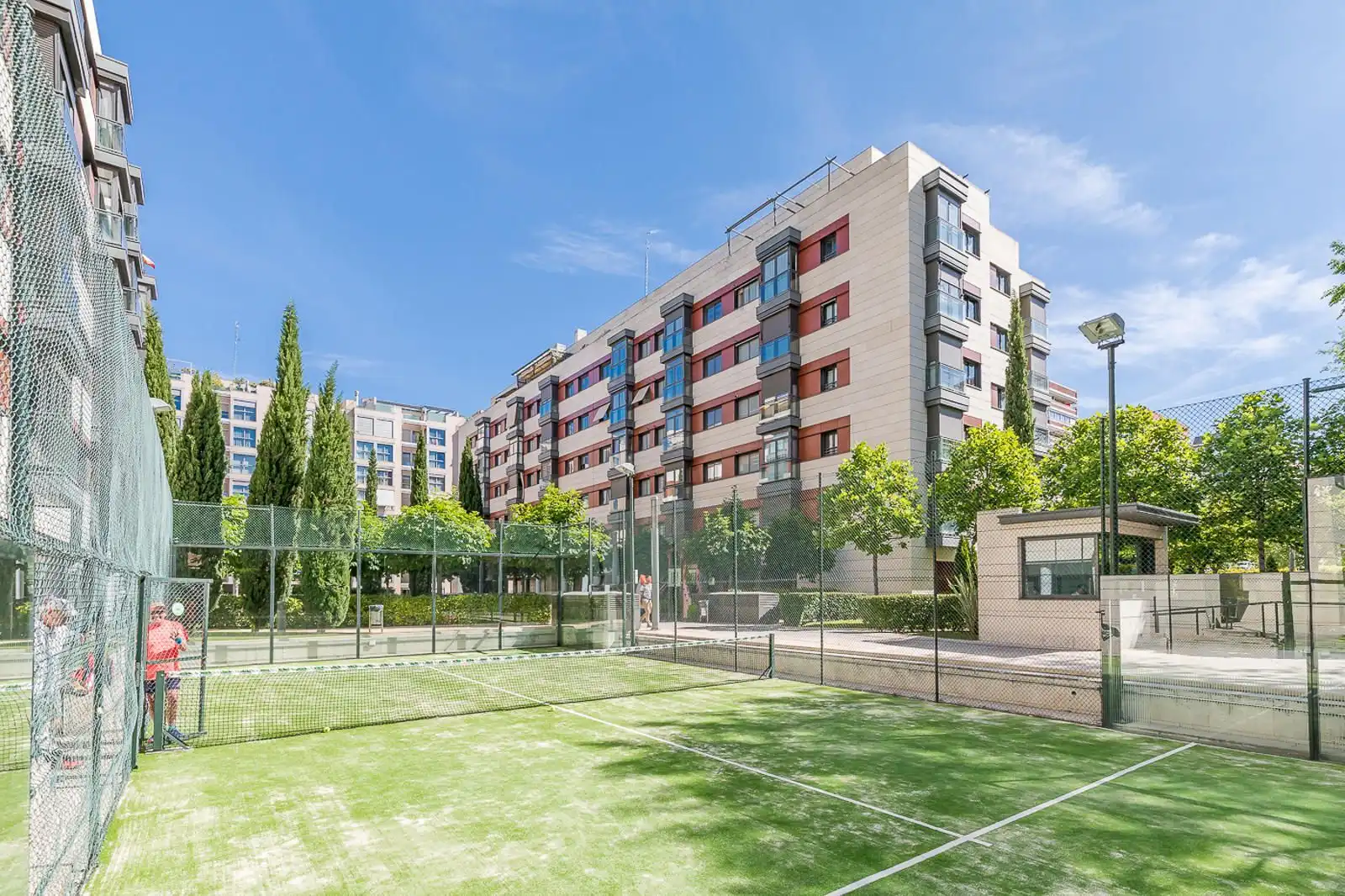 Exterior view of Flat for rent in Madrid  with Air Conditioner, Private garden and Swimming Pool