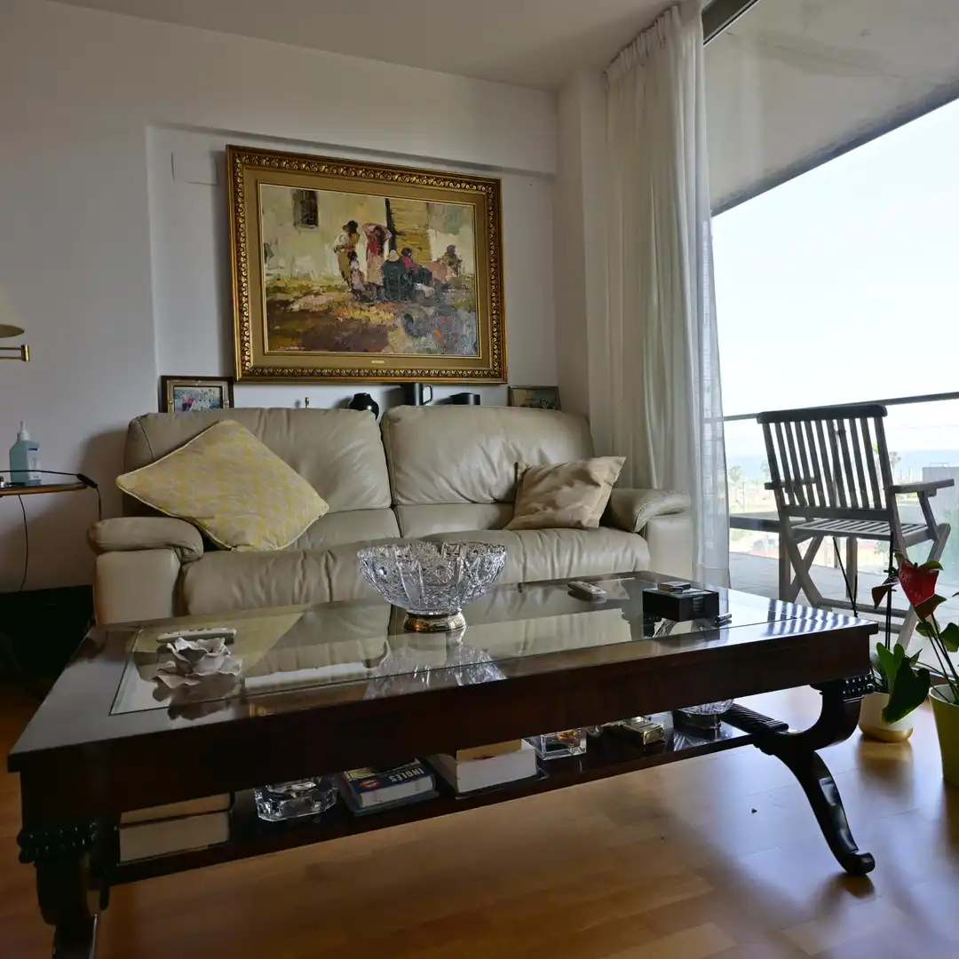 Living room of Flat for sale in Mataró  with Heating, Private garden and Terrace