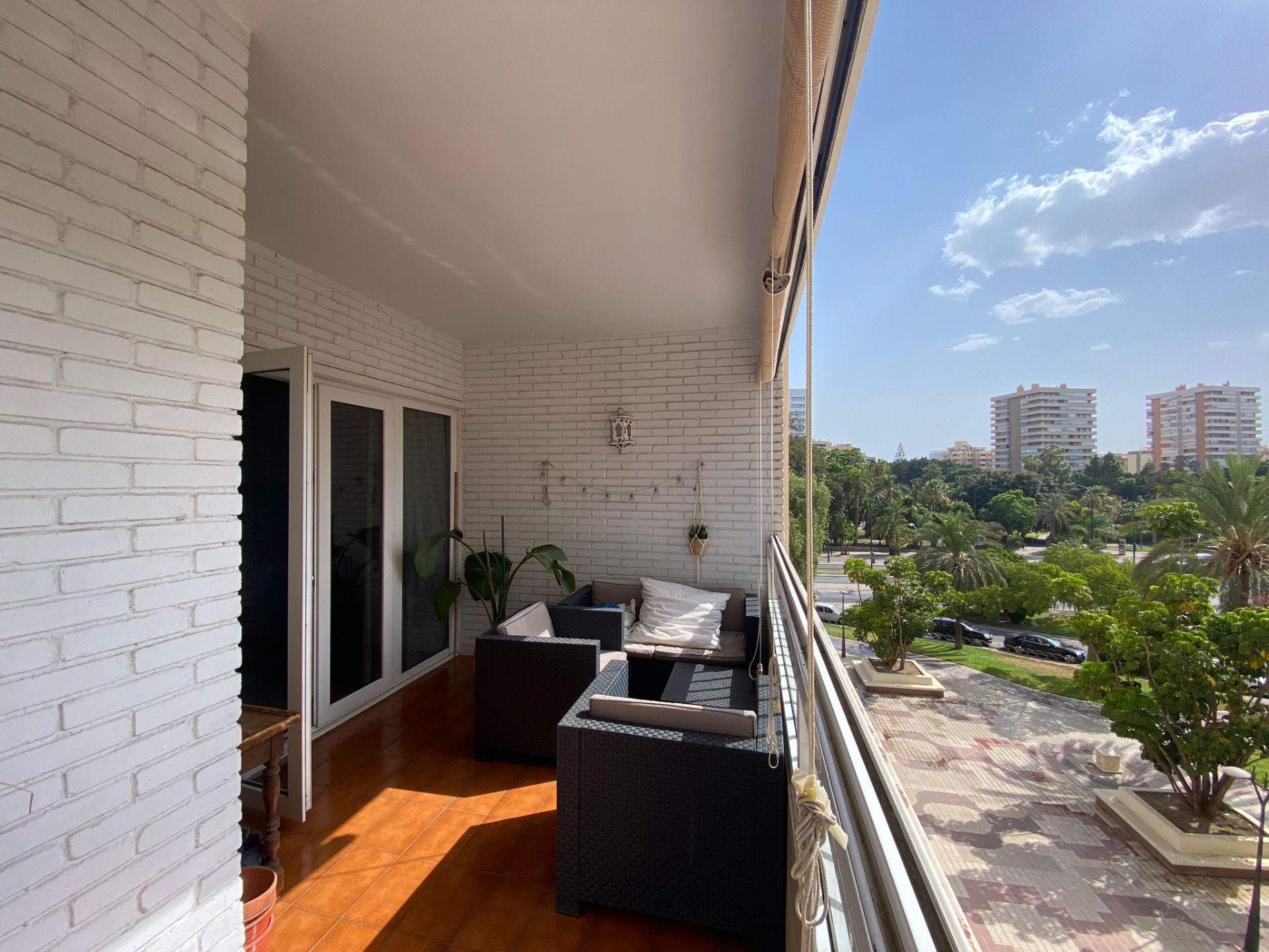 Terraza de Piso de alquiler en Málaga Capital con Aire acondicionado, Terraza y Amueblado