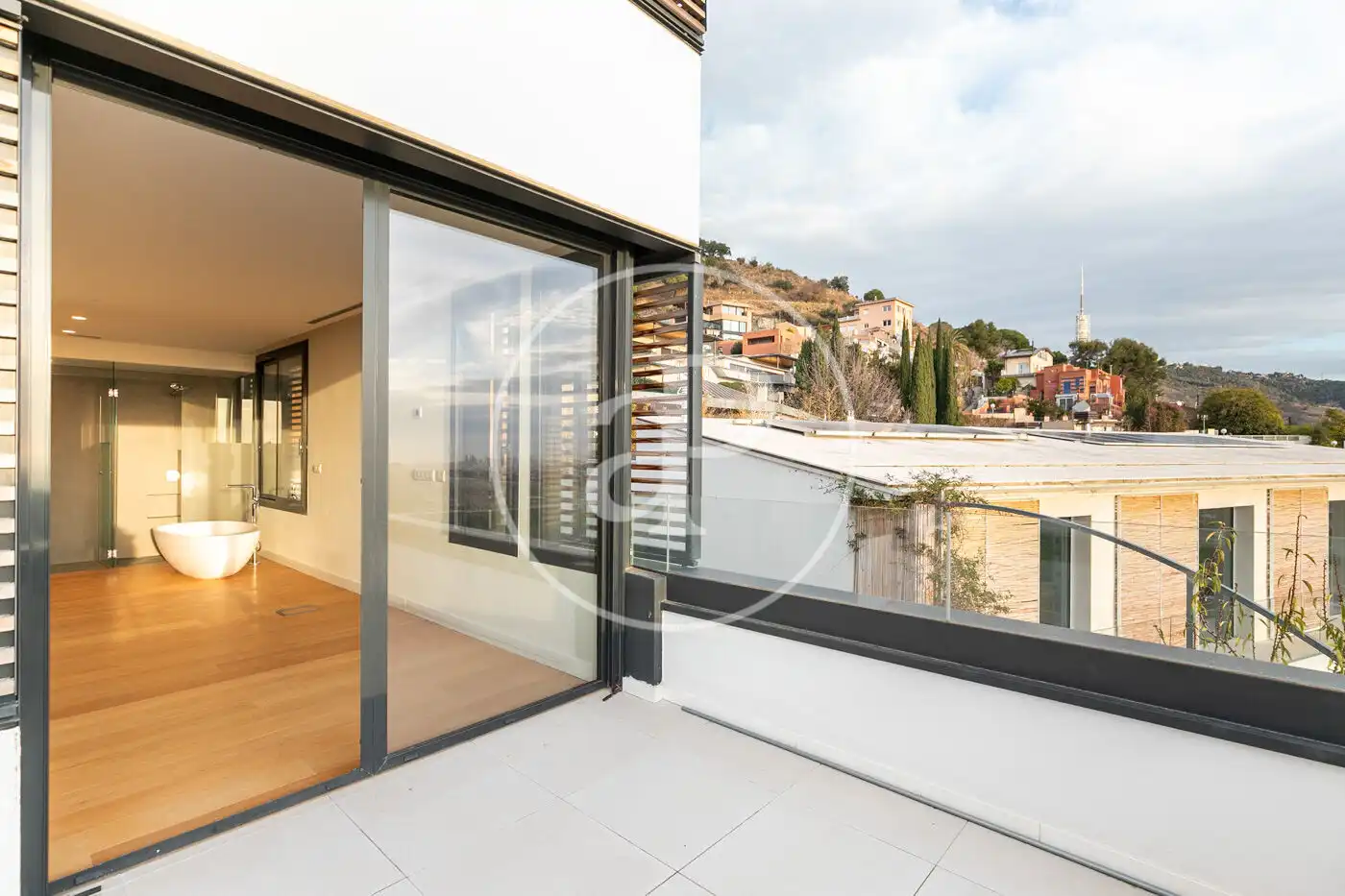 Terrace of Flat for rent in Barcelona  with Air Conditioner, Heating and Private garden
