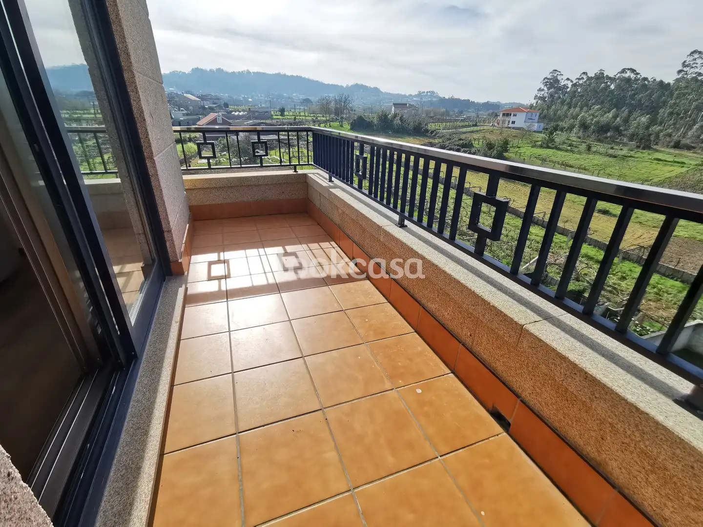 Terrace of Flat for sale in Sanxenxo  with Heating, Private garden and Parquet flooring