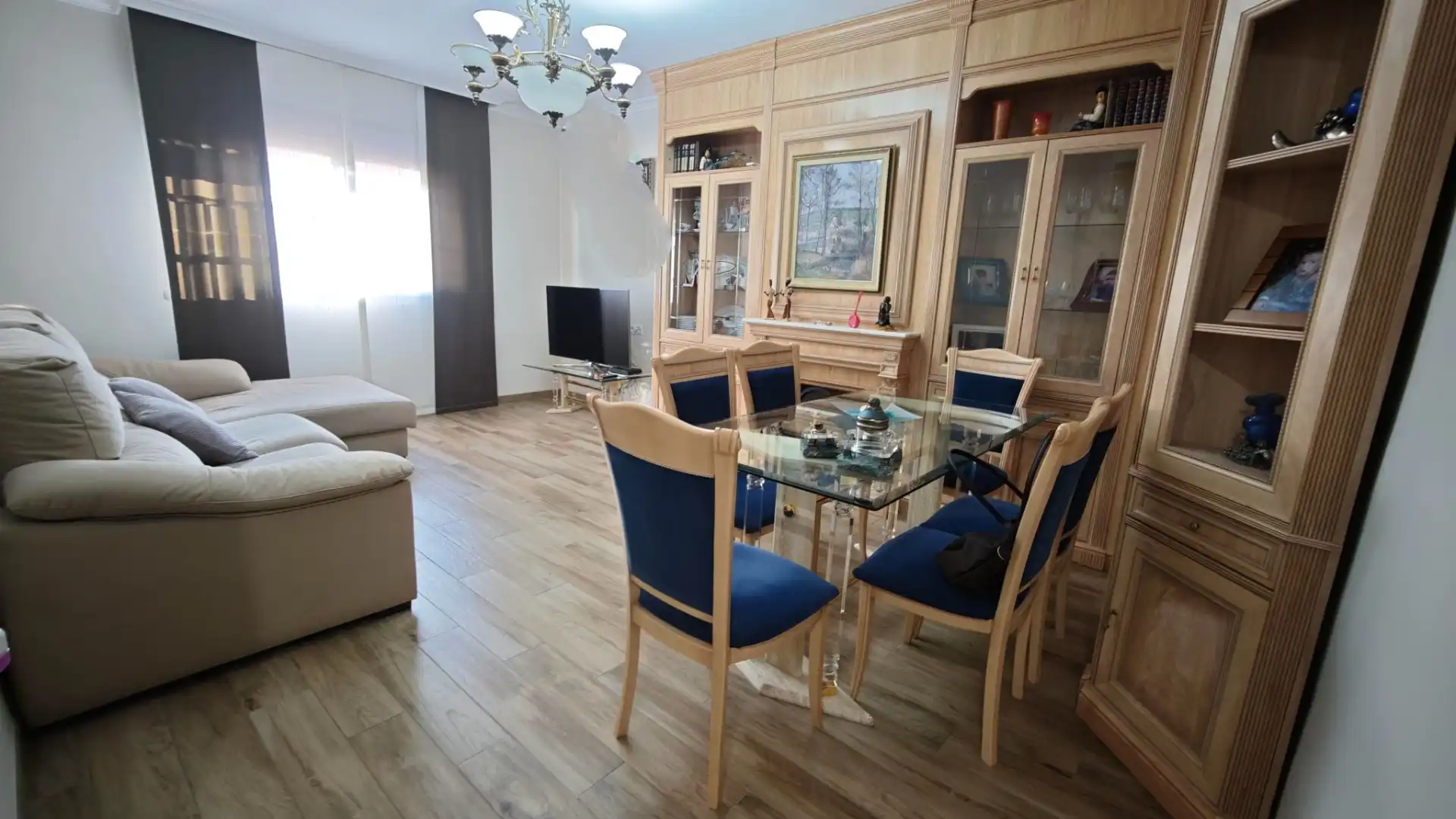 Living room of Detached homes for sale in Roquetas de Mar  with Air Conditioner, Furnished and Balcony