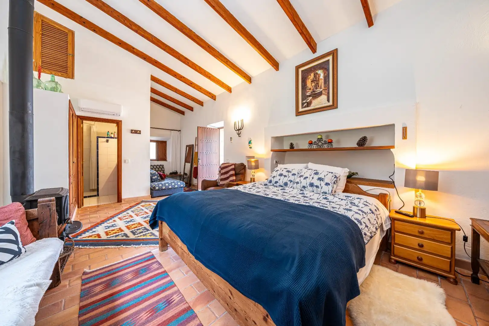 Habitación de Finca rústica en venta en Algaida con Aire acondicionado, Calefacción y Jardín privado