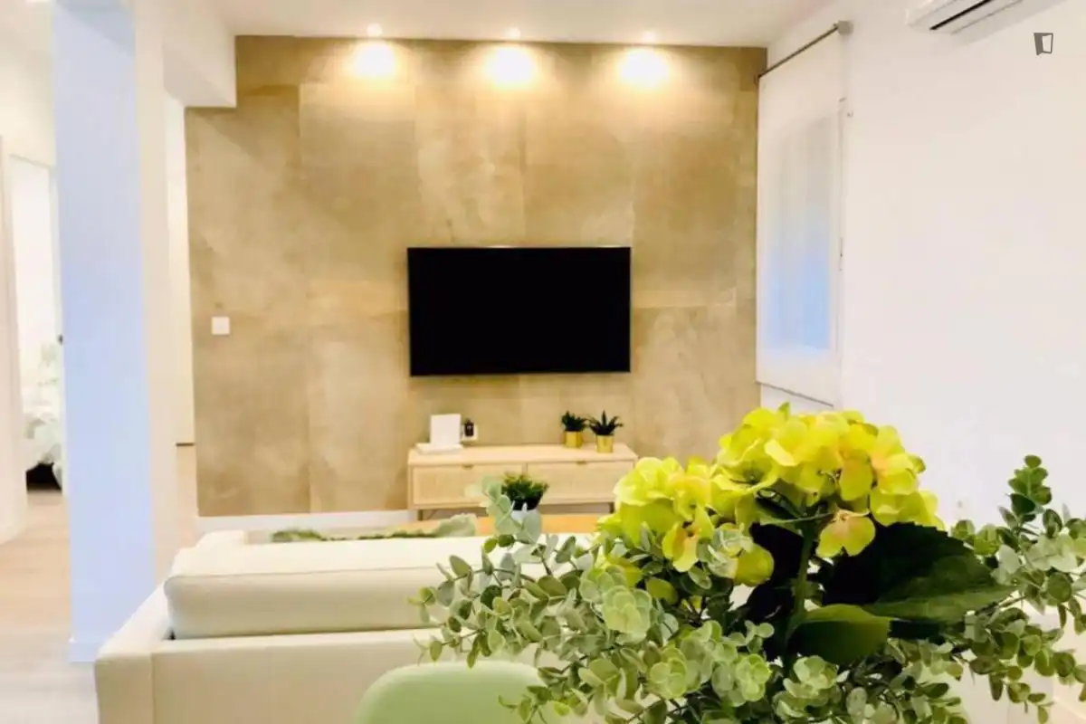 Sala d'estar de Apartament de lloguer en Málaga amb Aire condicionat, Moblat i Forn