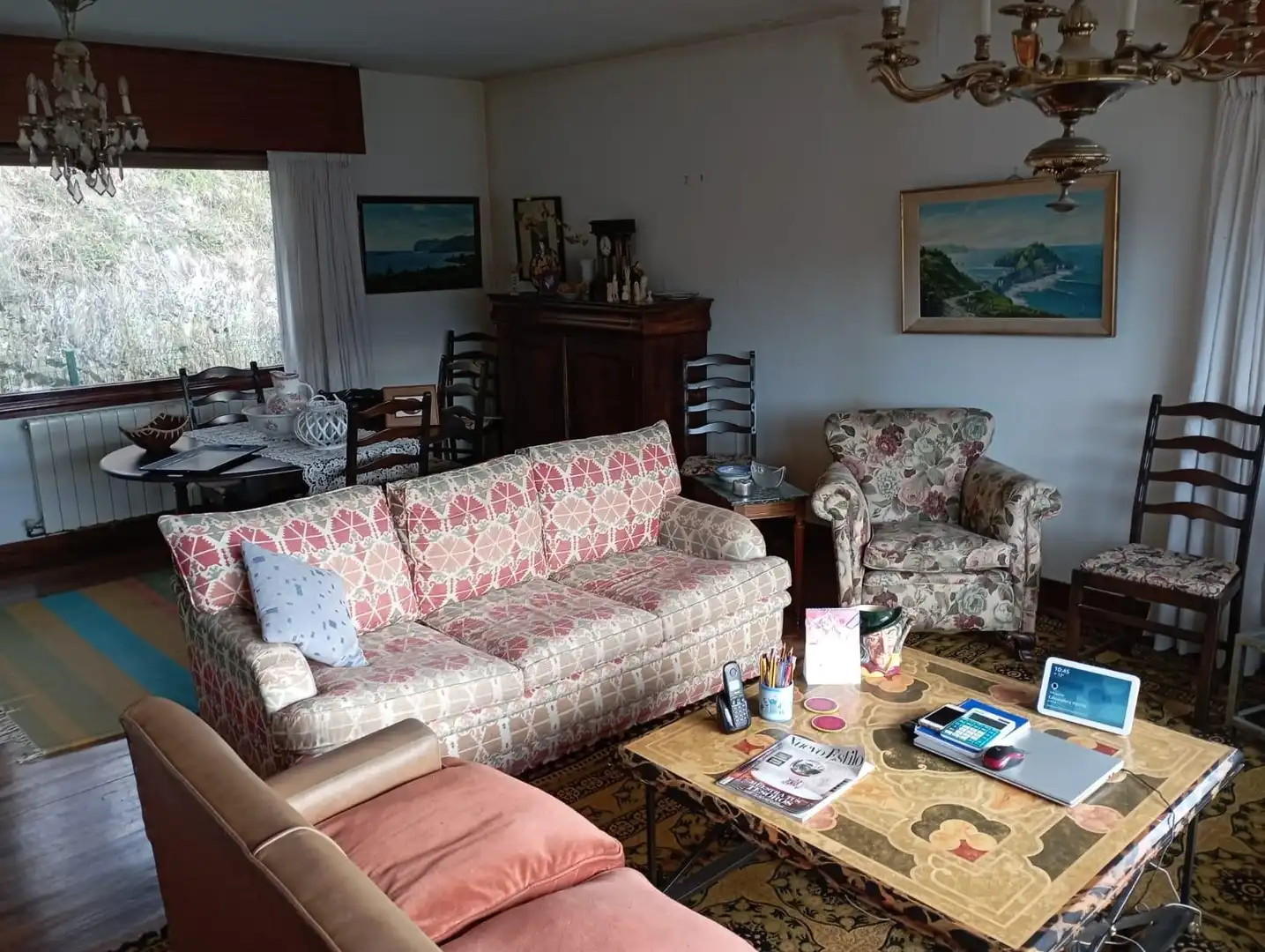 Sala de estar de Casa adosada en venta en Arrankudiaga / Zollo con Calefacción, Jardín privado y Terraza