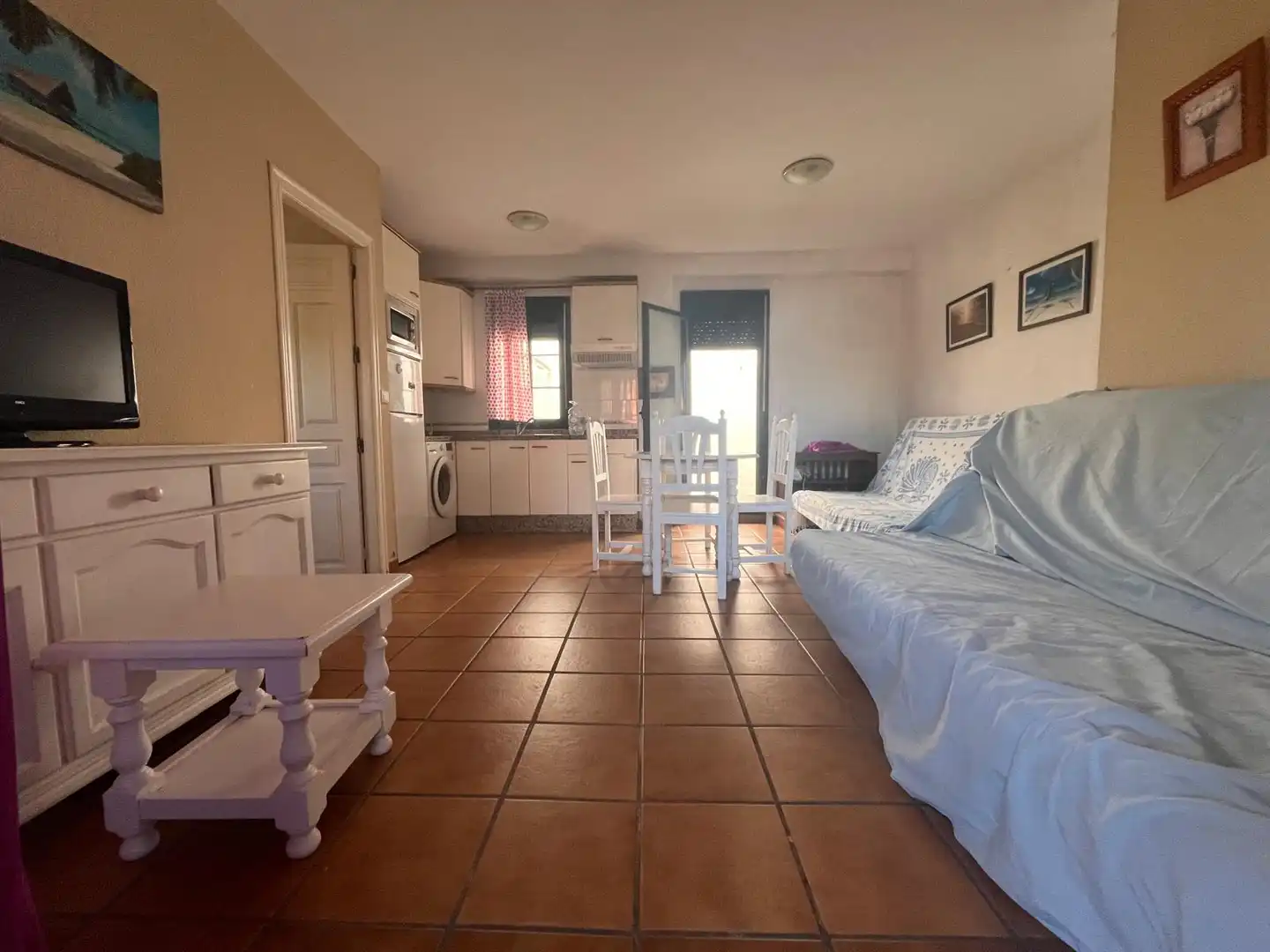 Sala de estar de Apartamento en venta en Islantilla con Jardín privado, Piscina y Amueblado