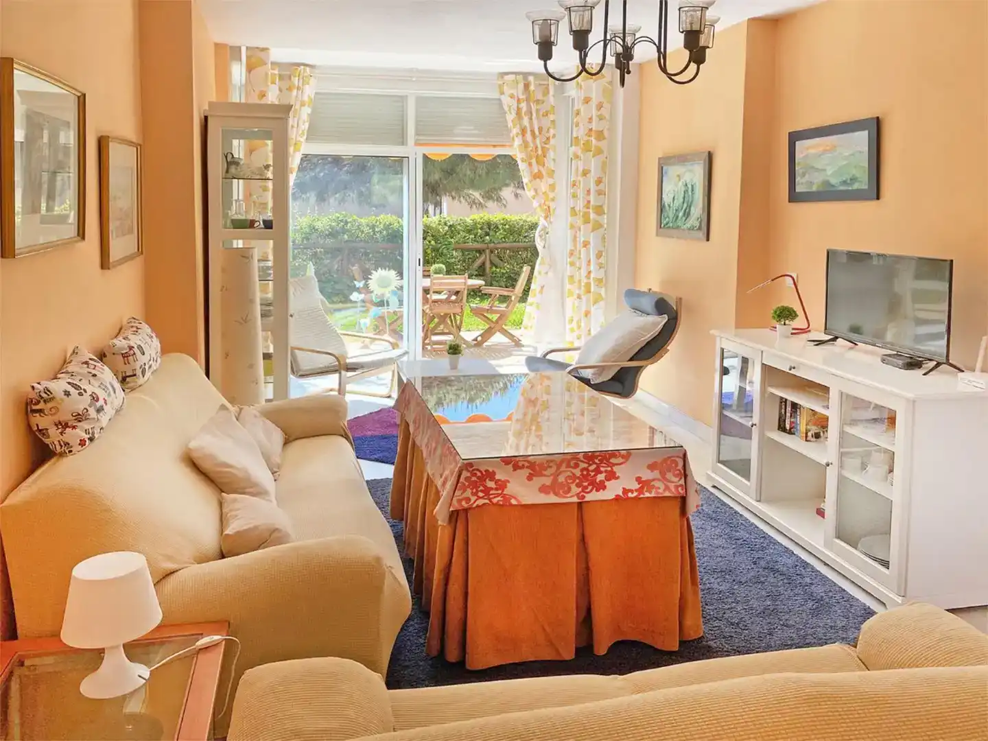Sala de estar de Piso en venta en Islantilla con Aire acondicionado, Piscina y Balcón