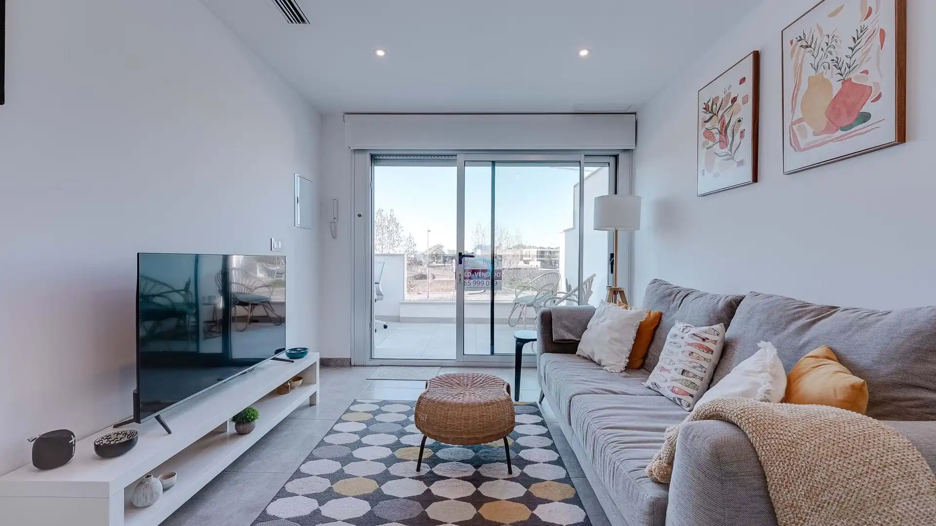 Sala de estar de Piso en venta en Pilar de la Horadada con Aire acondicionado, Calefacción y Piscina