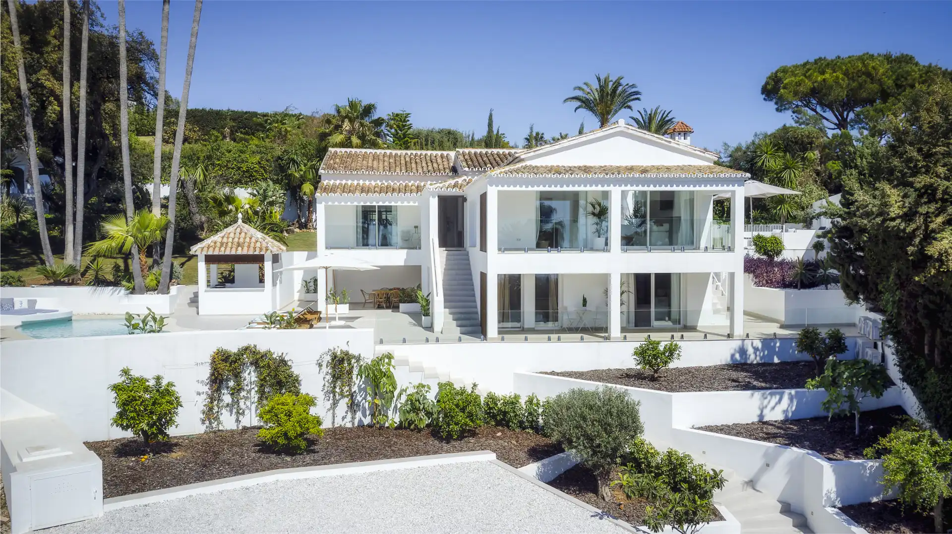 Vista exterior de Casa o chalet en venta en Marbella con Jardín privado y Piscina