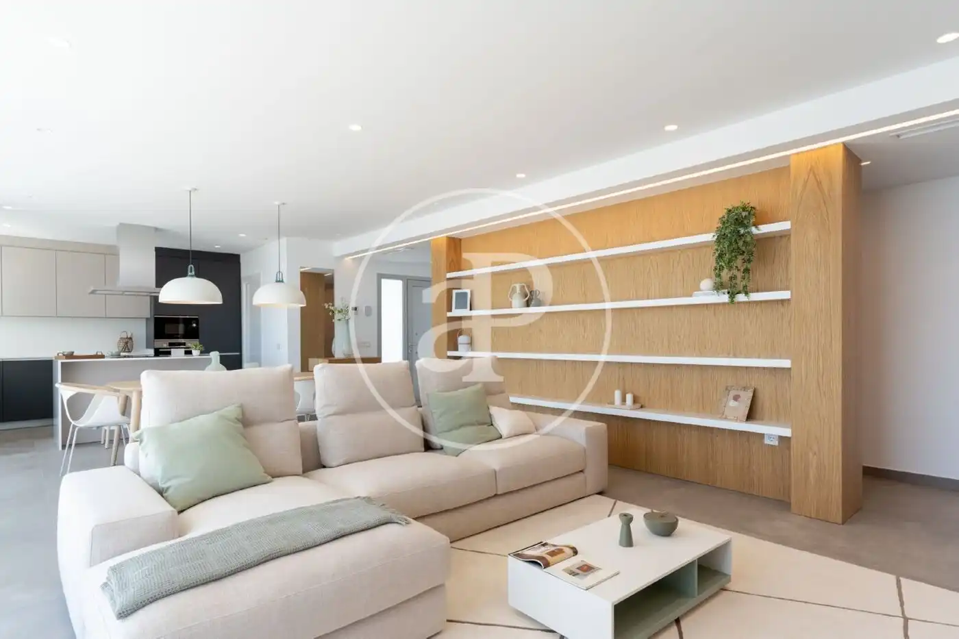 Sala de estar de Piso en venta en Benitachell / El Poble Nou de Benitatxell con Aire acondicionado, Calefacción y Jardín privado