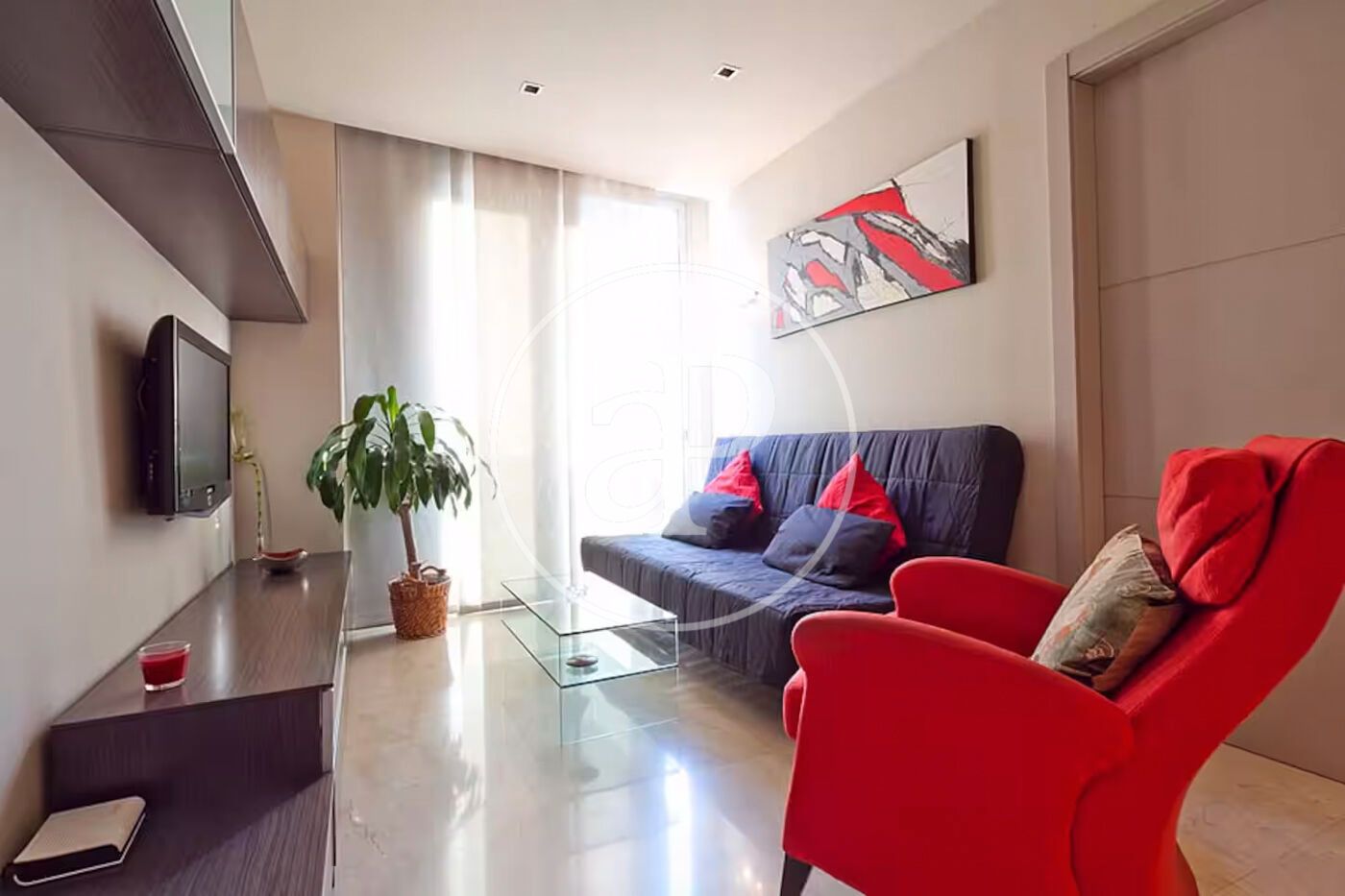 Living room of Flat to rent in  Barcelona Capital  with Air Conditioner, Heating and Furnished