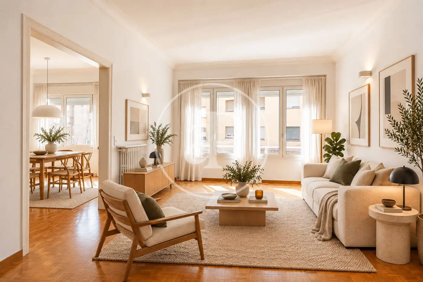 Sala de estar de Piso en venta en Sarrià - Sant Gervasi
