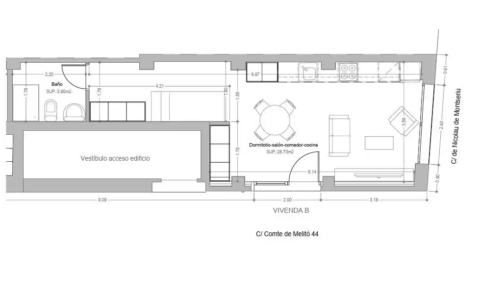 Estudio en venta en Poblats Marítims