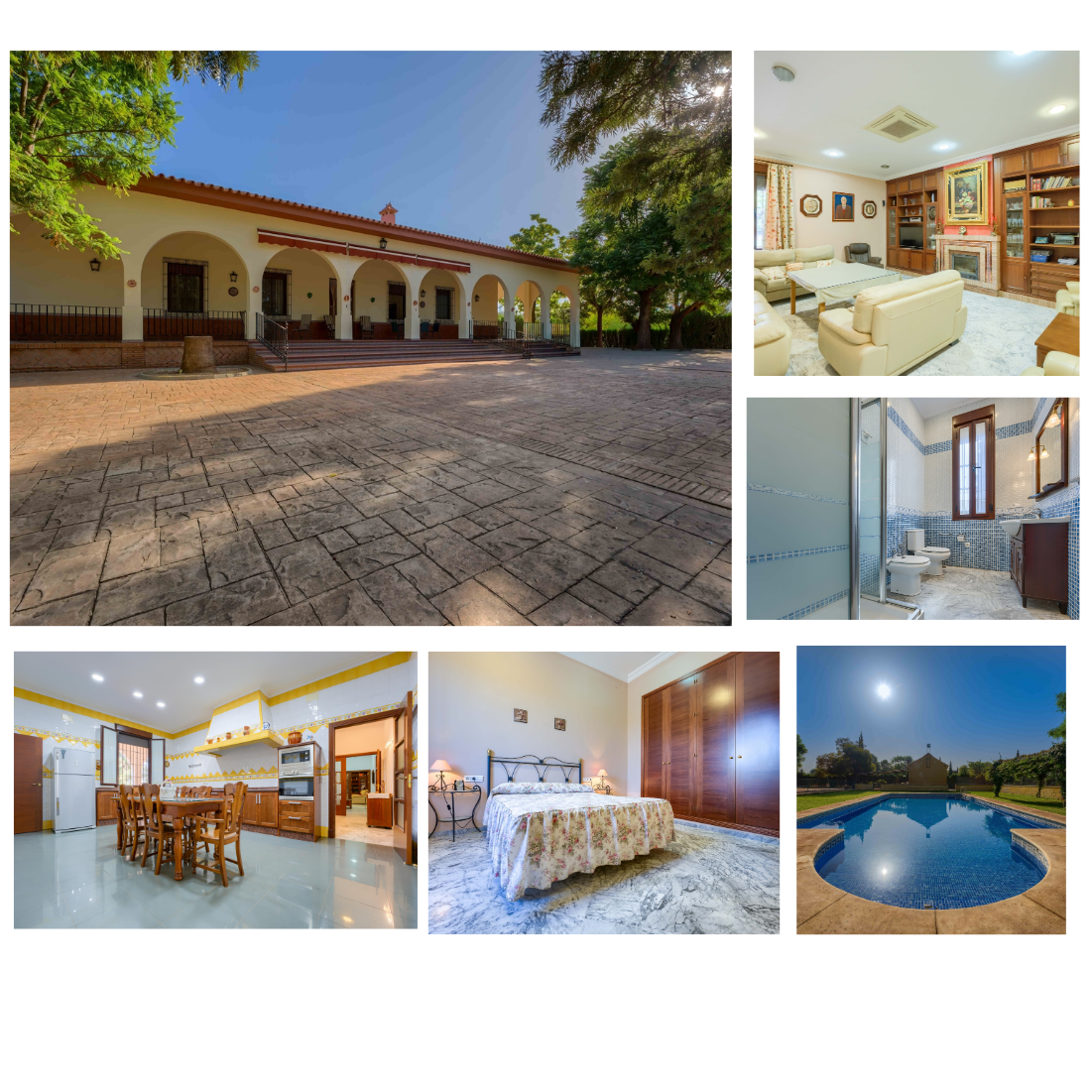 Außenansicht von Country house zum verkauf in Mairena del Alcor mit Privatgarten, Terrasse und Schwimmbad