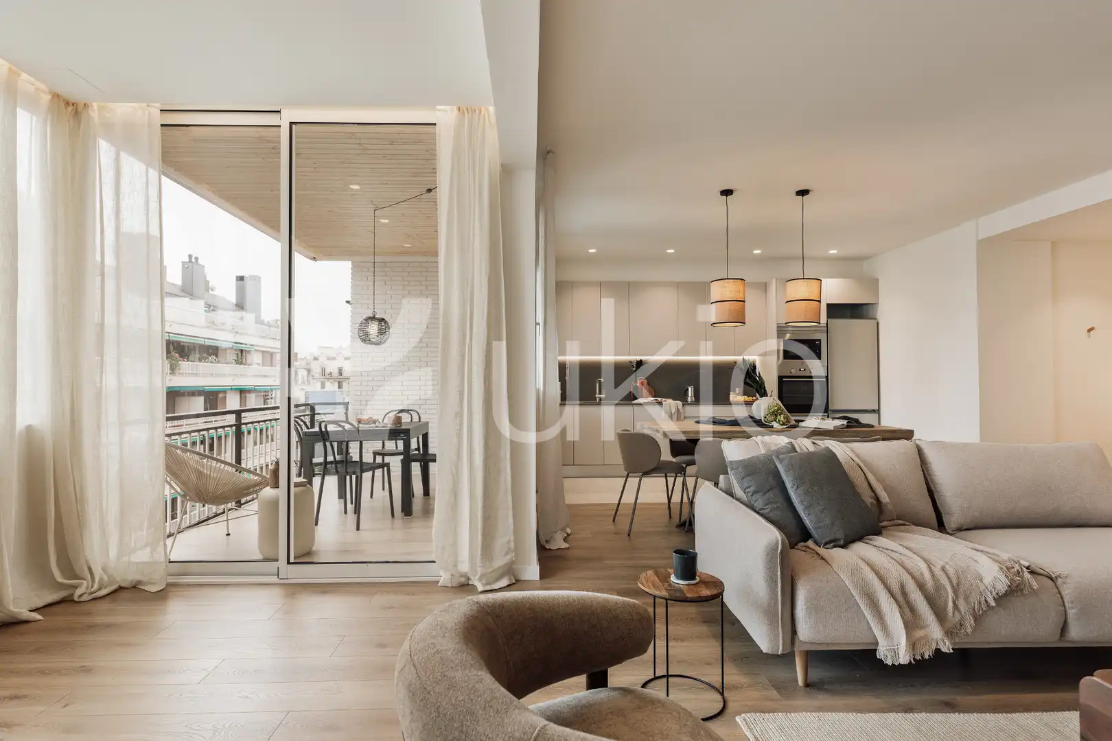 Living room of Apartments for rent in Barcelona  with Air Conditioner, Heating and Furnished