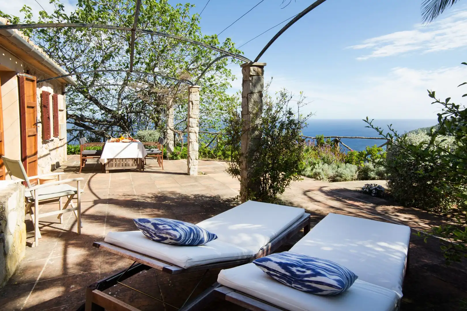 Terraza de Finca rústica en venta en Banyalbufar con Jardín privado, Terraza y Horno