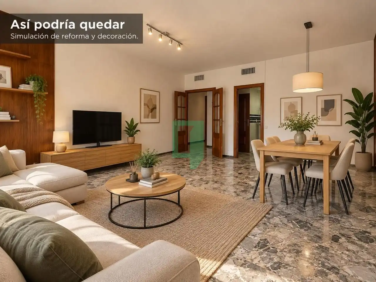 Living room of Flat for sale in Badalona  with Air Conditioner and Balcony