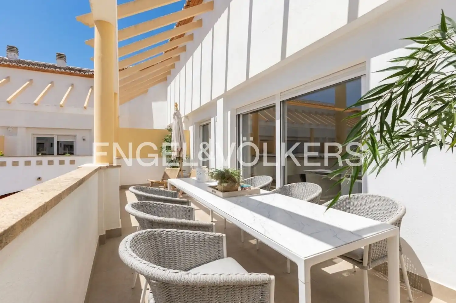 Terrasse von Wohnung zum Verkauf in Jávea / Xàbia mit Klimaanlage, Heizung und Schwimmbad