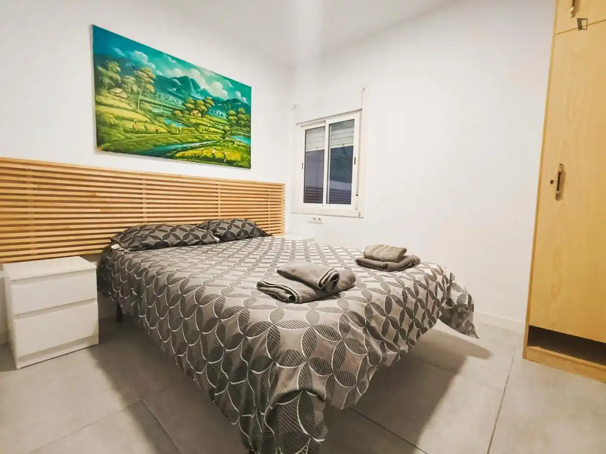 Habitación de Apartamento de alquiler en Barcelona con Aire acondicionado, Amueblado y Horno
