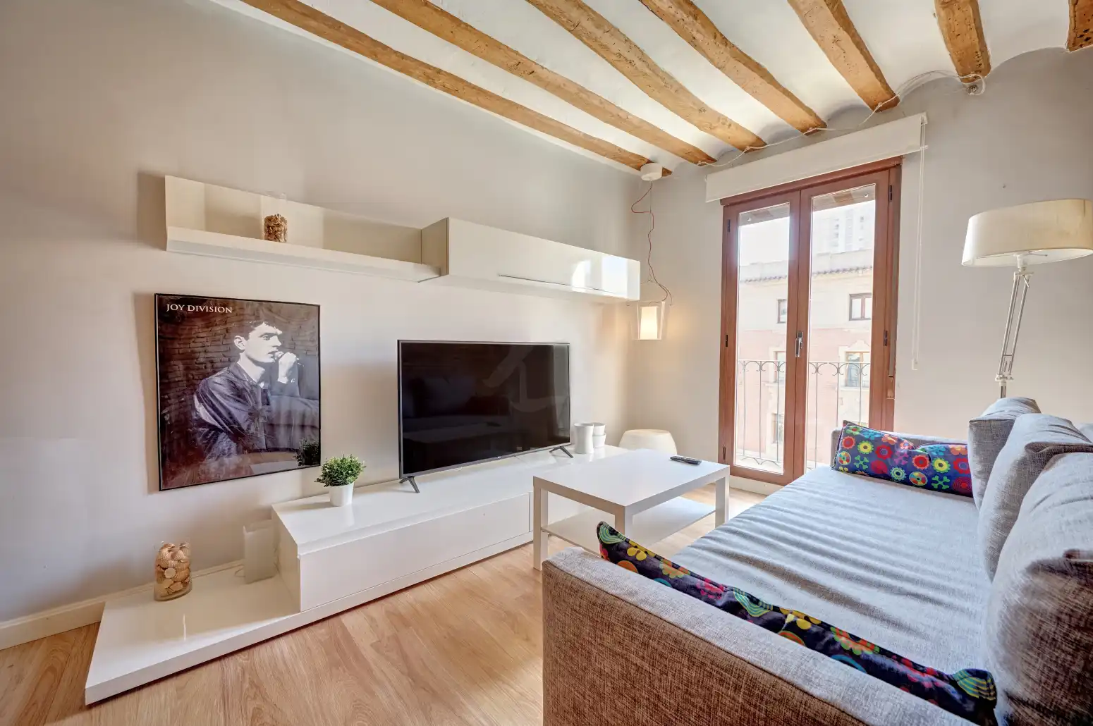 Sala de estar de Piso en venta en  Logroño con Calefacción, Parquet y Amueblado