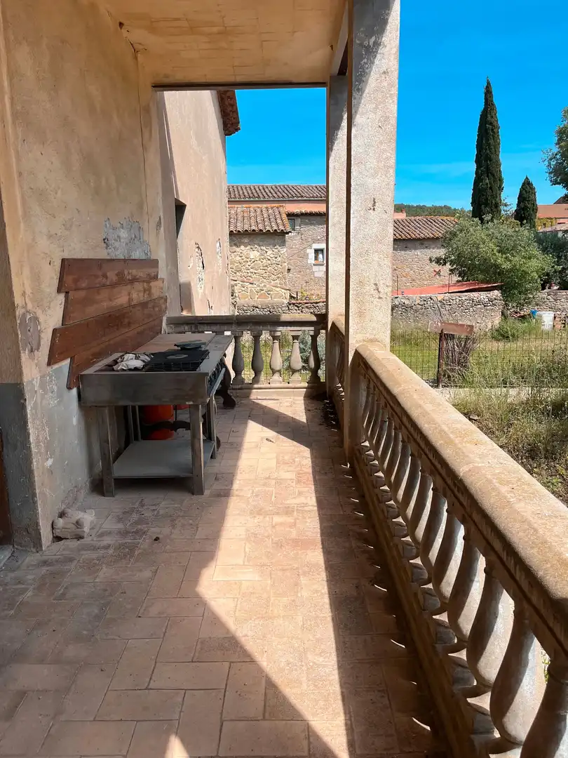 Terrace of Country homes for sale in Flaçà  with Private garden, Terrace and Alarm