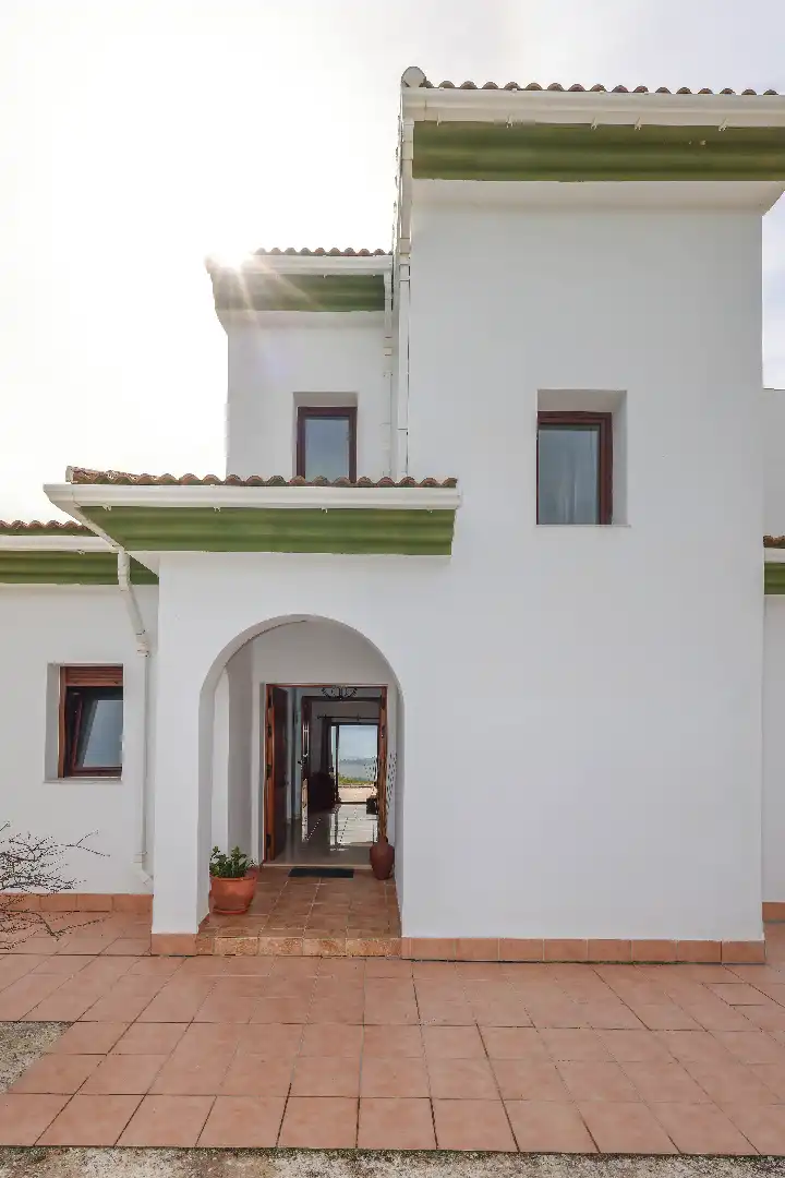 Vista exterior de Casa o chalet en venta en Casarabonela con Aire acondicionado, Jardín privado y Piscina