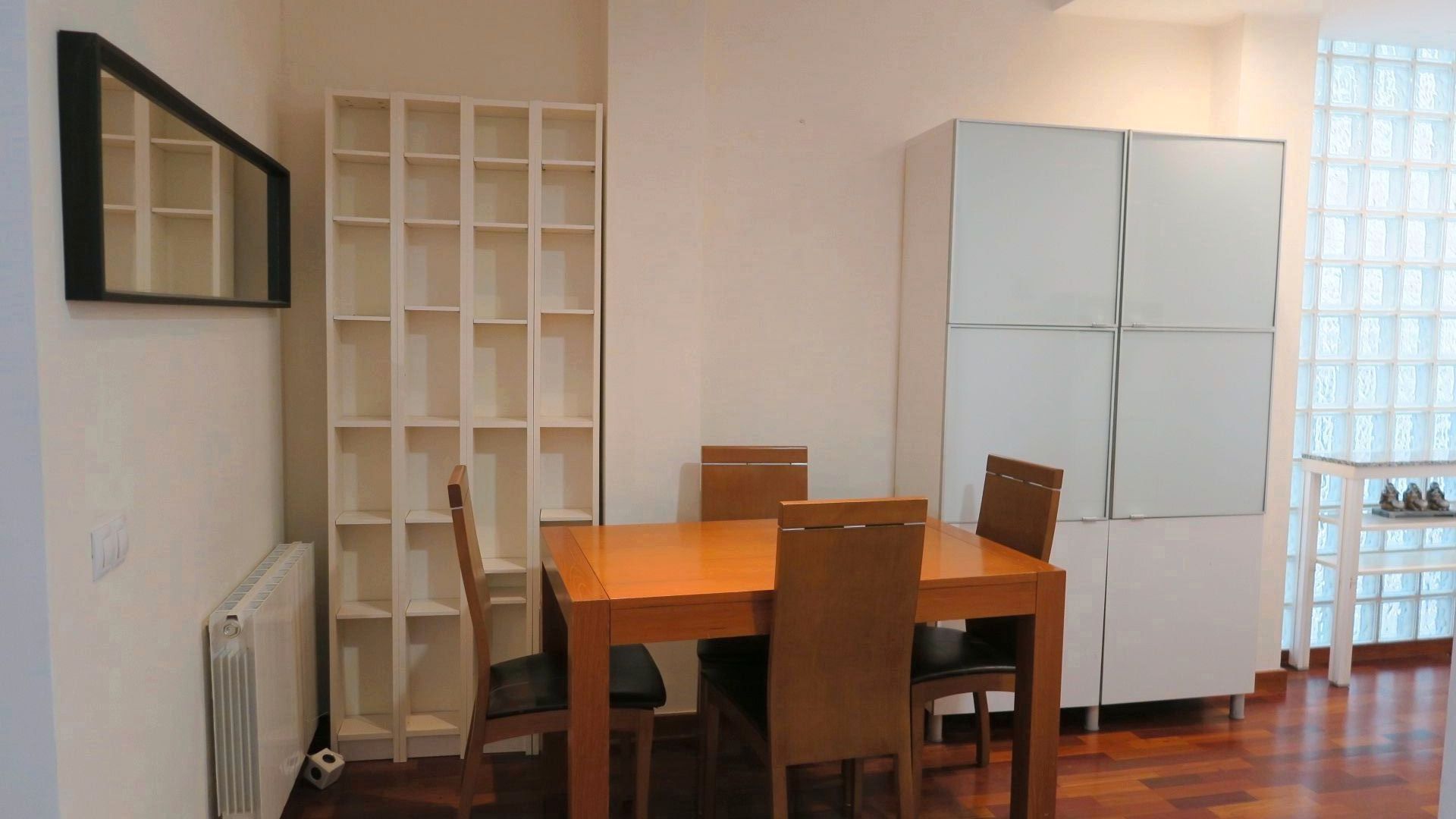 Dining room of Flat for sale in  Barcelona Capital  with Heating, Parquet flooring and Furnished