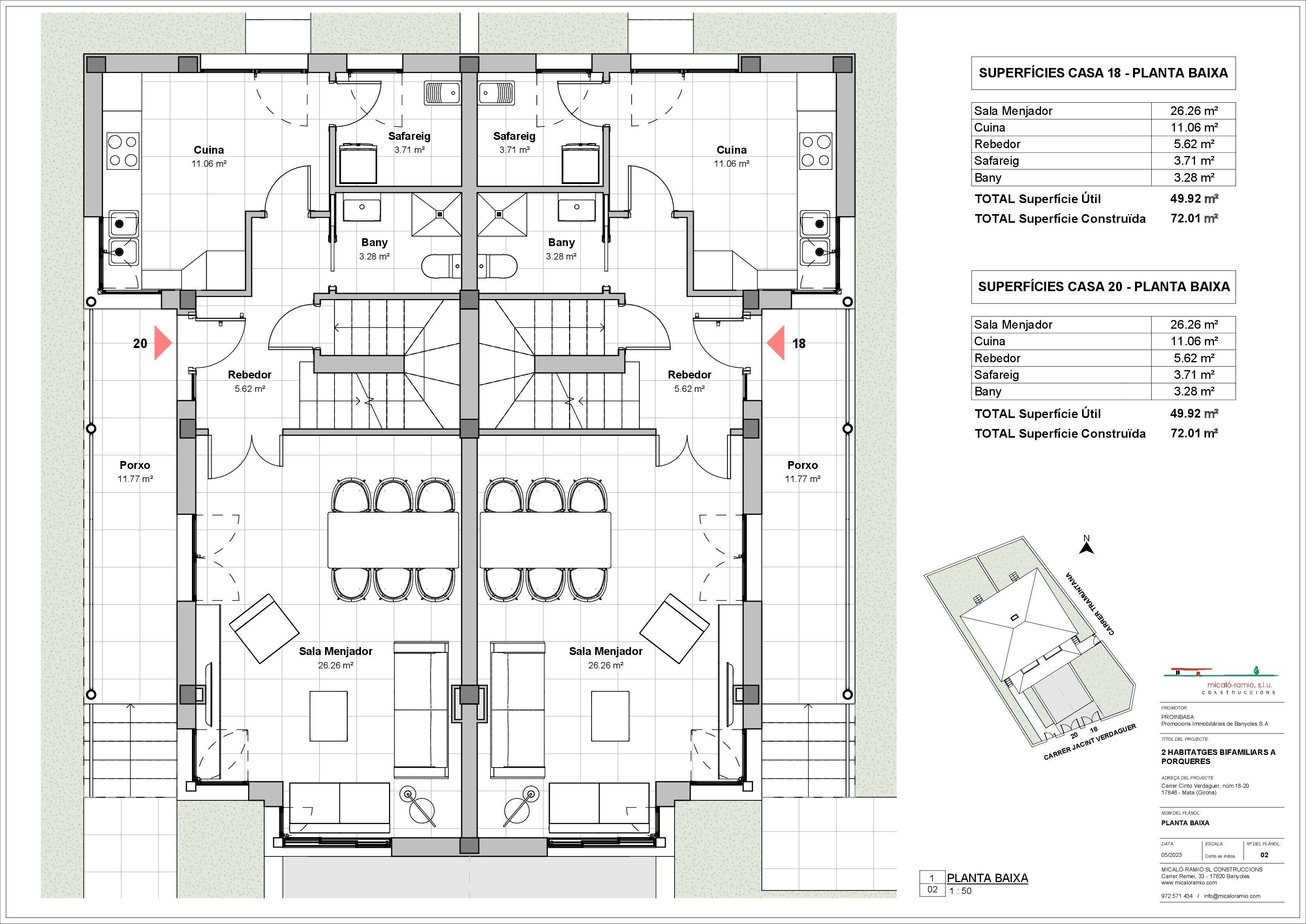 Casa adosada en venda en Porqueres amb Aire condicionat, Jardí privat i Parquet