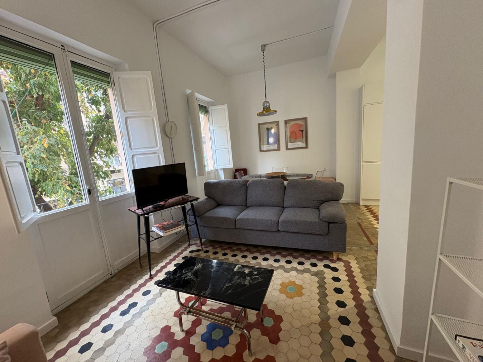 Living room of Flat to rent in  Valencia Capital  with Air Conditioner, Heating and Balcony