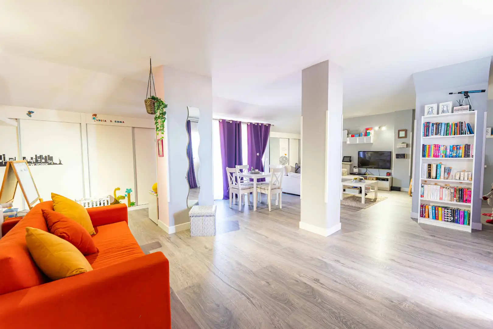 Wohnzimmer von Dachboden zum Verkauf in Arroyomolinos (Madrid) mit Heizung, Parkett und Terrasse