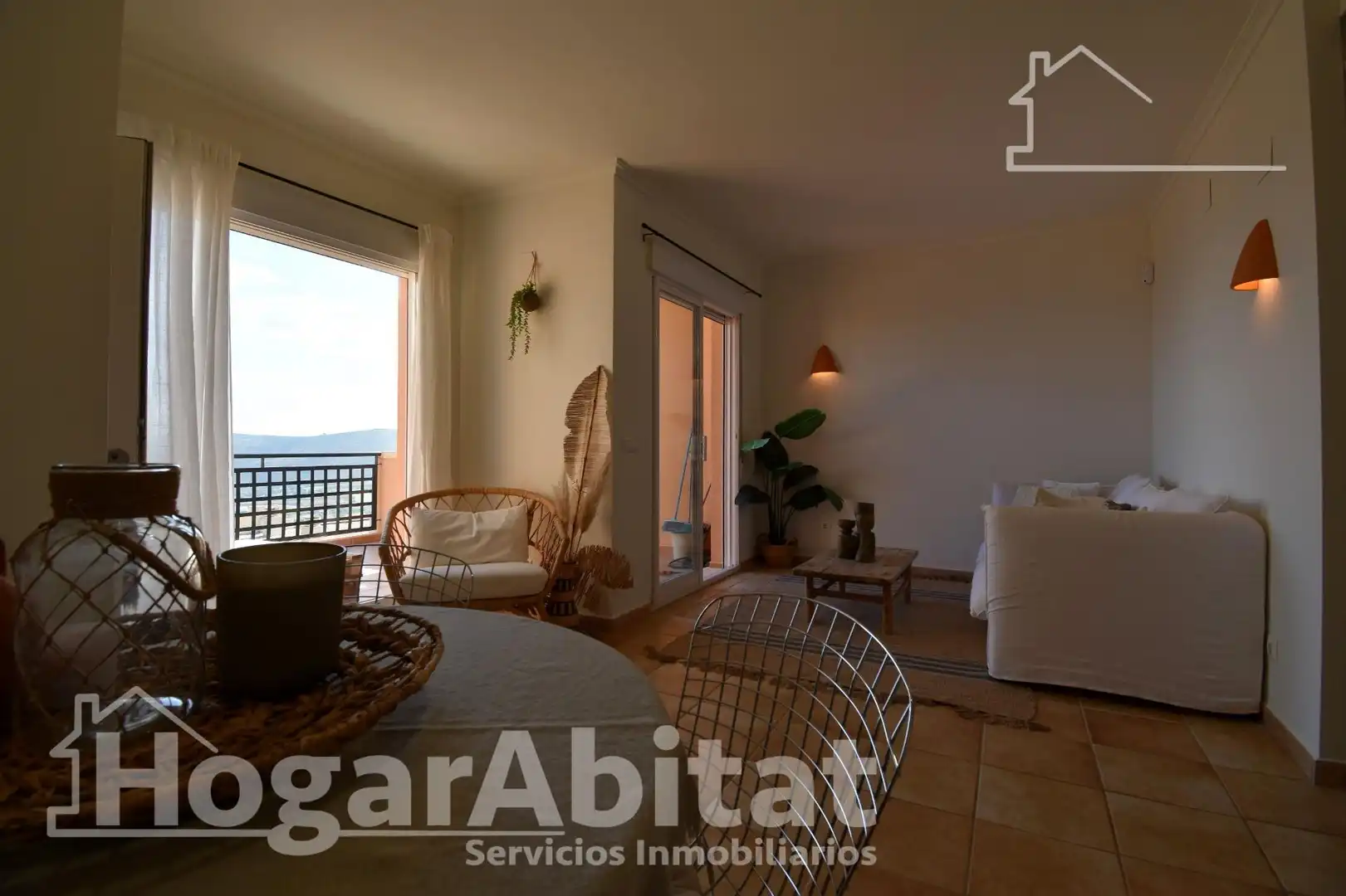 Sala d'estar de Àtic en venda en Pedreguer amb Aire condicionat, Calefacció i Jardí privat