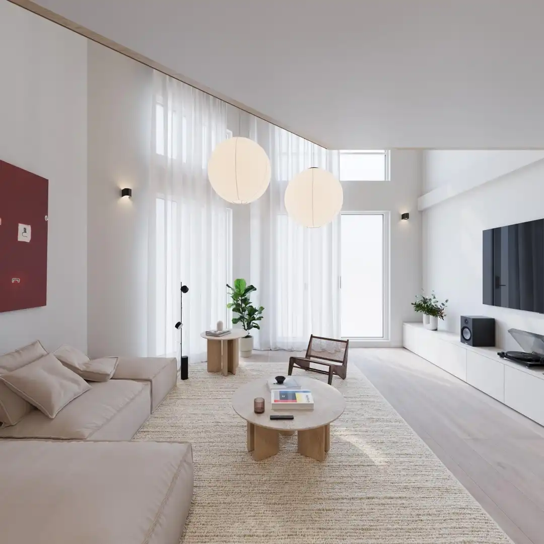 Sala d'estar de Dúplex en venda en Barcelona amb Parquet, Balcó i Alarma