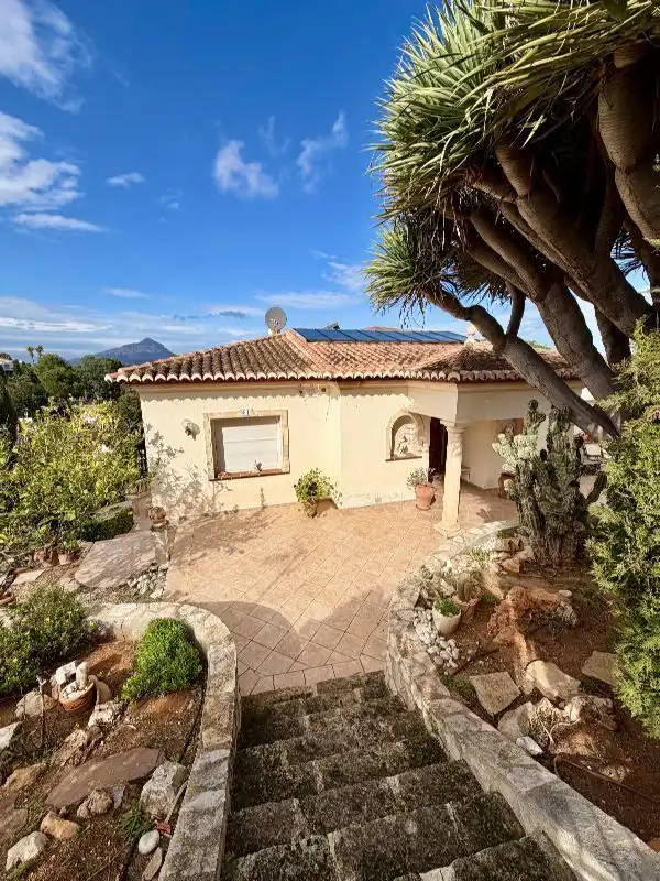 Vista exterior de Casa o chalet de alquiler en Jávea / Xàbia con Aire acondicionado, Calefacción y Jardín privado