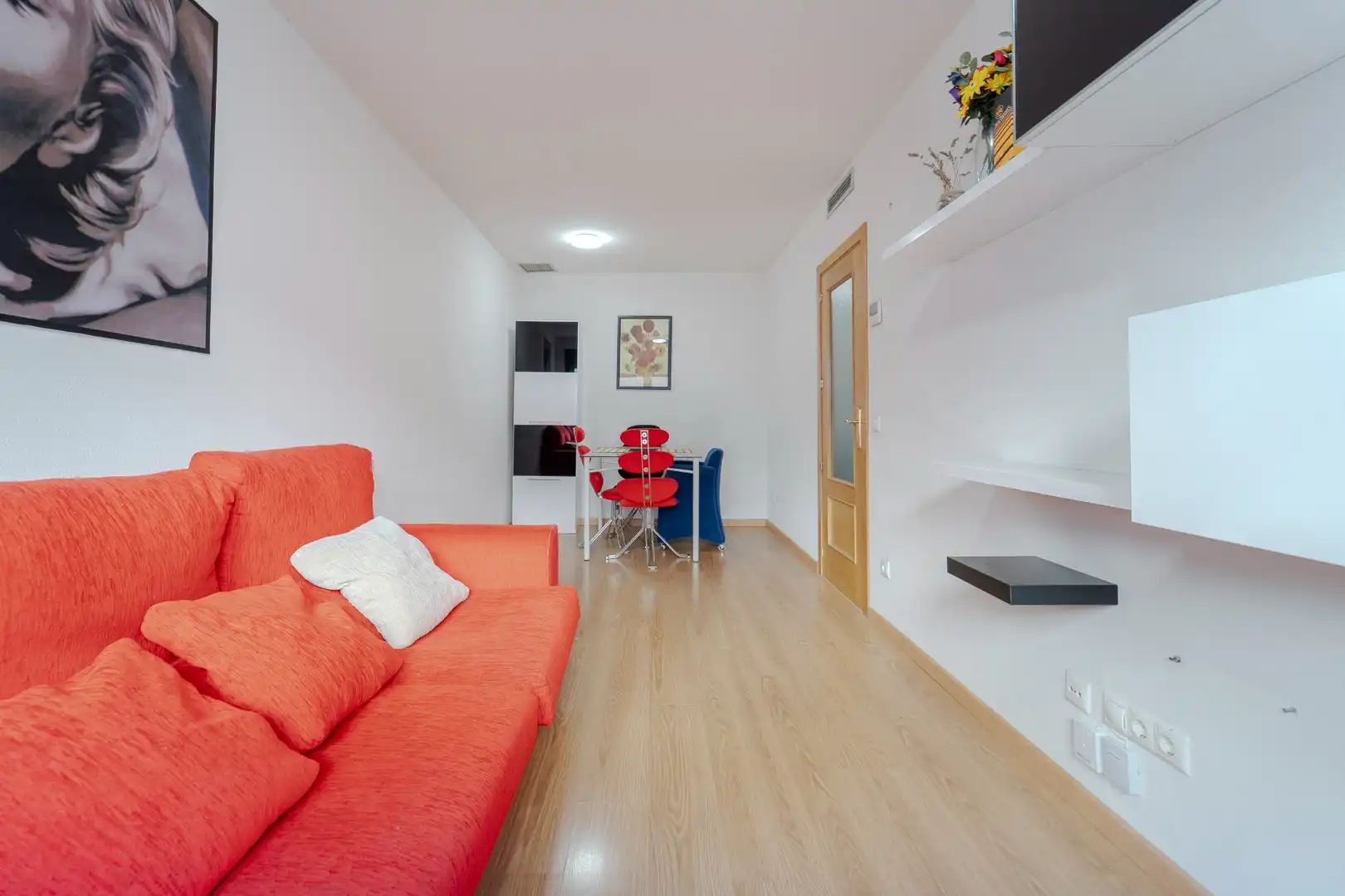 Sala de estar de Piso en venta en El Álamo con Calefacción, Amueblado y Horno