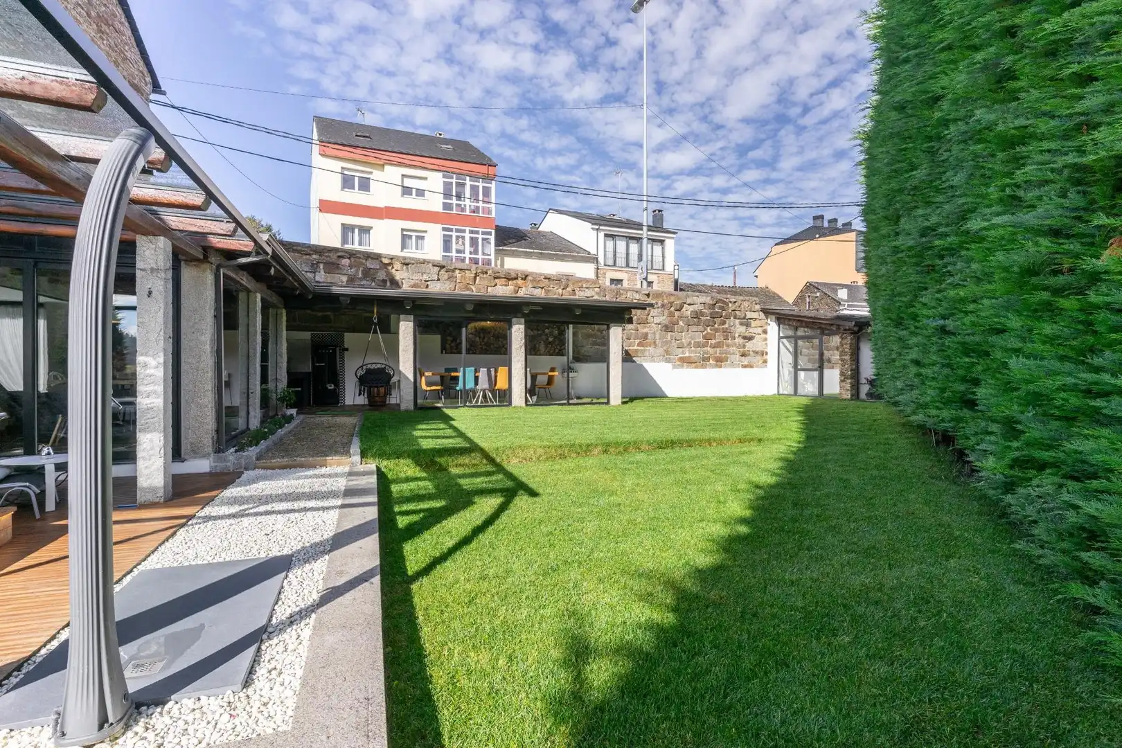 Terraza de Casa o chalet en venta en Lugo con Calefacción, Jardín privado y Jacuzzi
