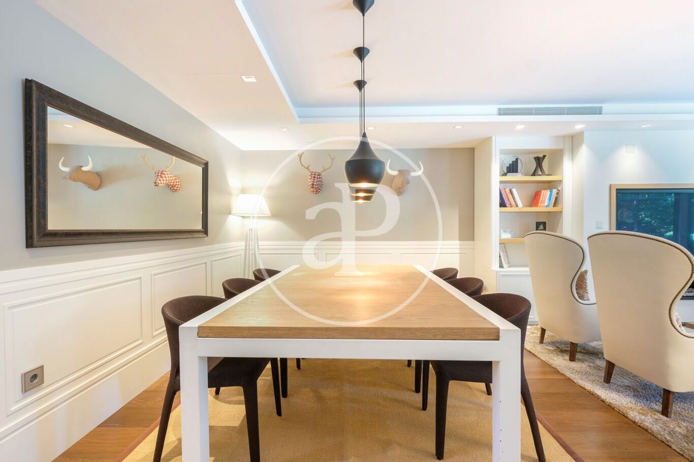 Dining room of Single-family semi-detached to rent in Sant Cugat del Vallès  with Air Conditioner, Heating and Private garden
