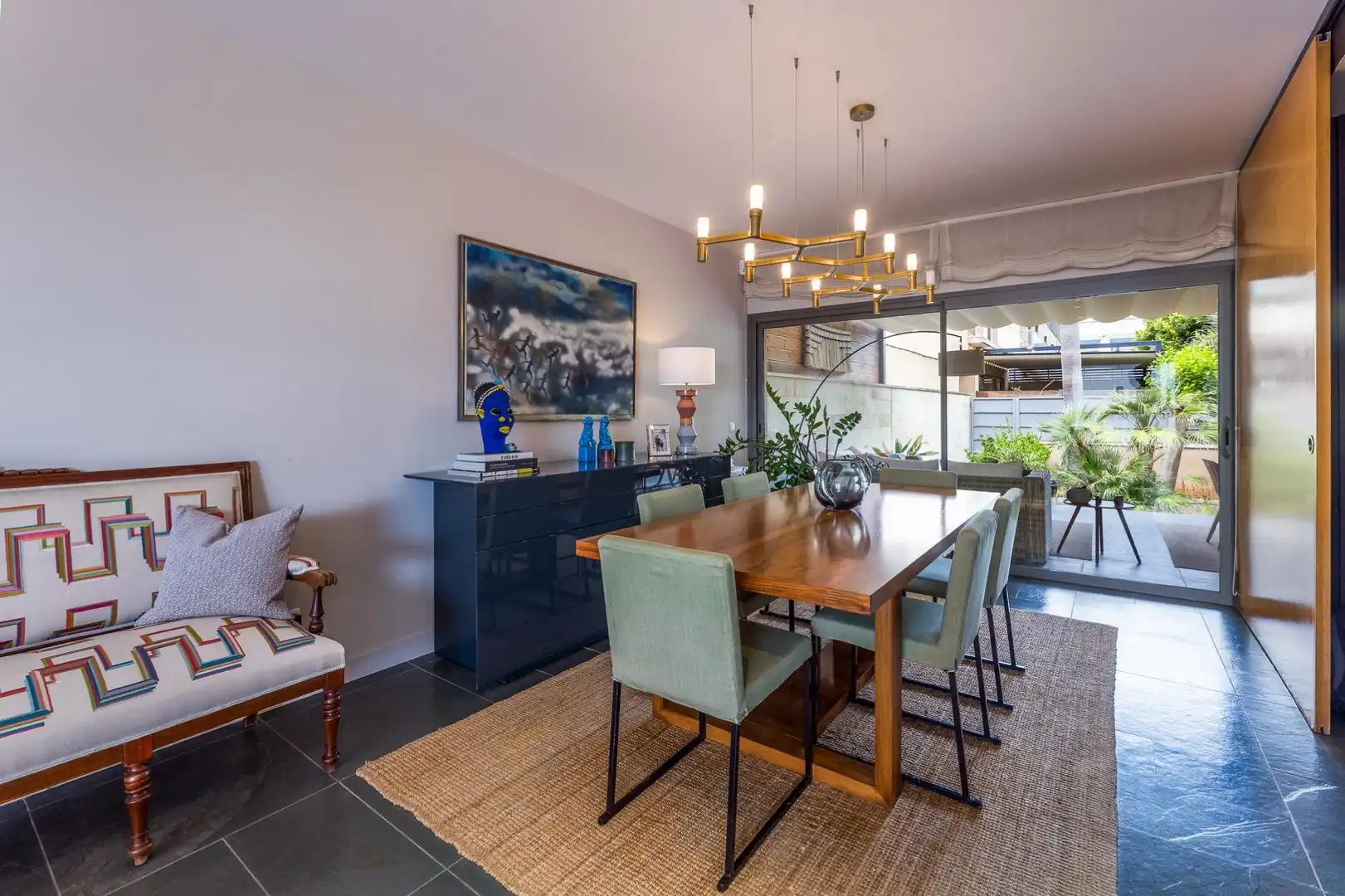 Comedor de Casa adosada de alquiler en  Palma de Mallorca con Aire acondicionado, Jardín privado y Terraza
