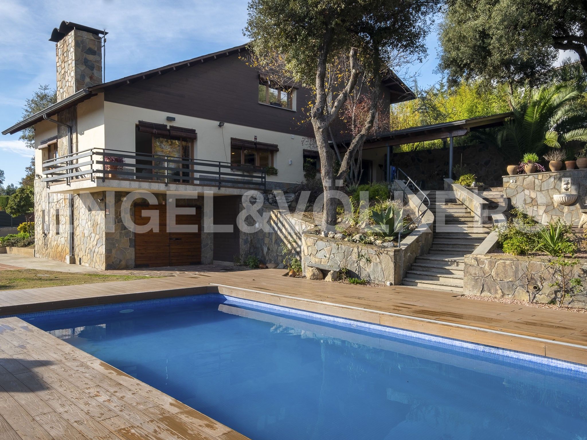 Exterior view of House or chalet to rent in Santa Maria de Palautordera  with Air Conditioner, Heating and Private garden